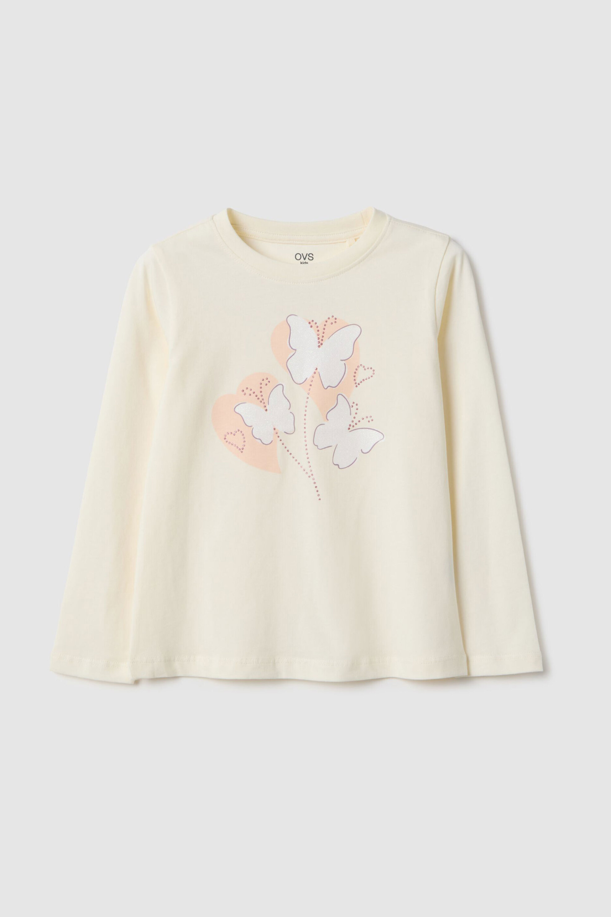 OVS παιδική μπλούζα με print Regular Fit - 002558245 Μπεζ
