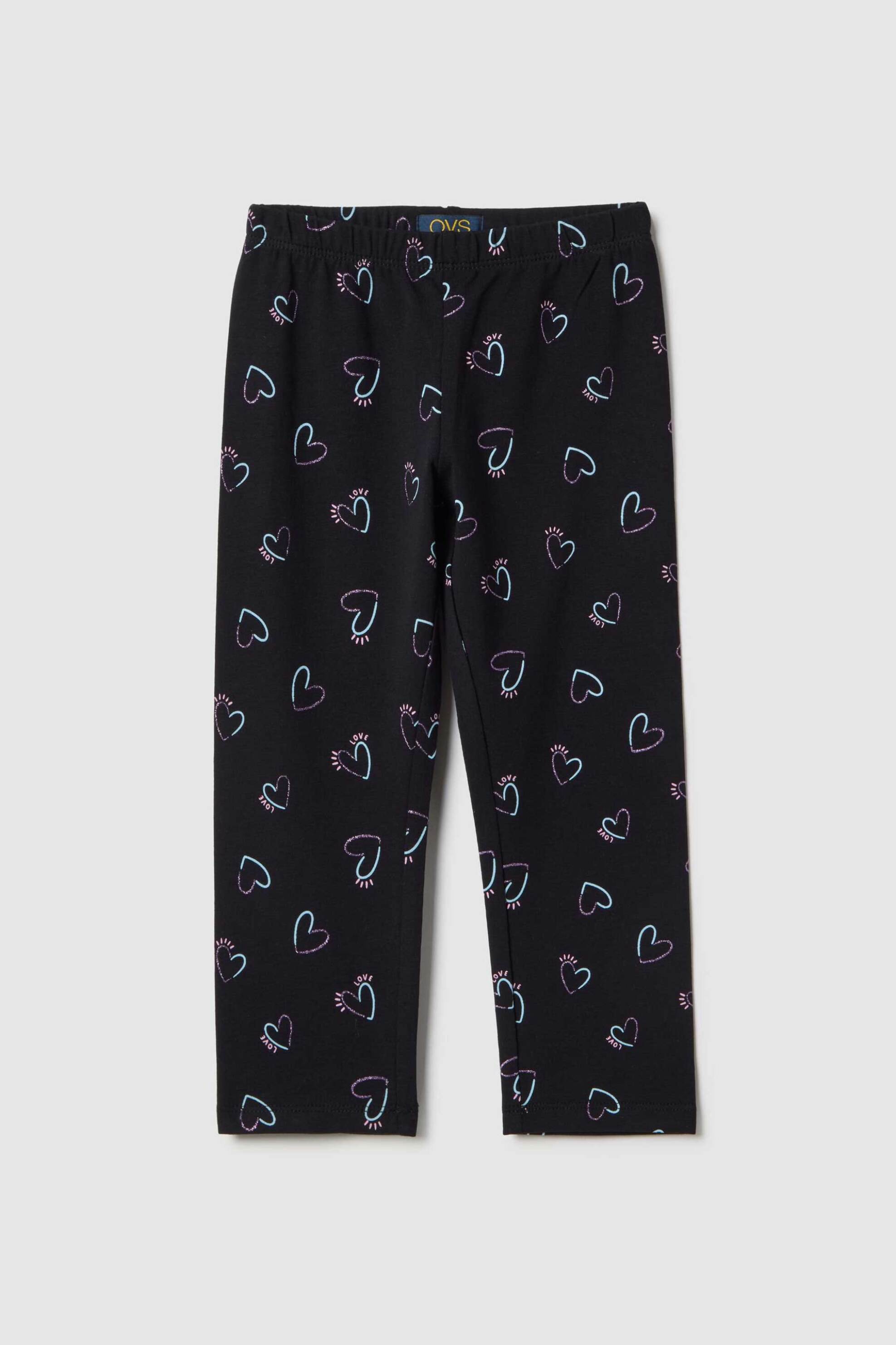 OVS παιδικό κολάν με all-over print Slim Fit - 002575612 Μαύρο