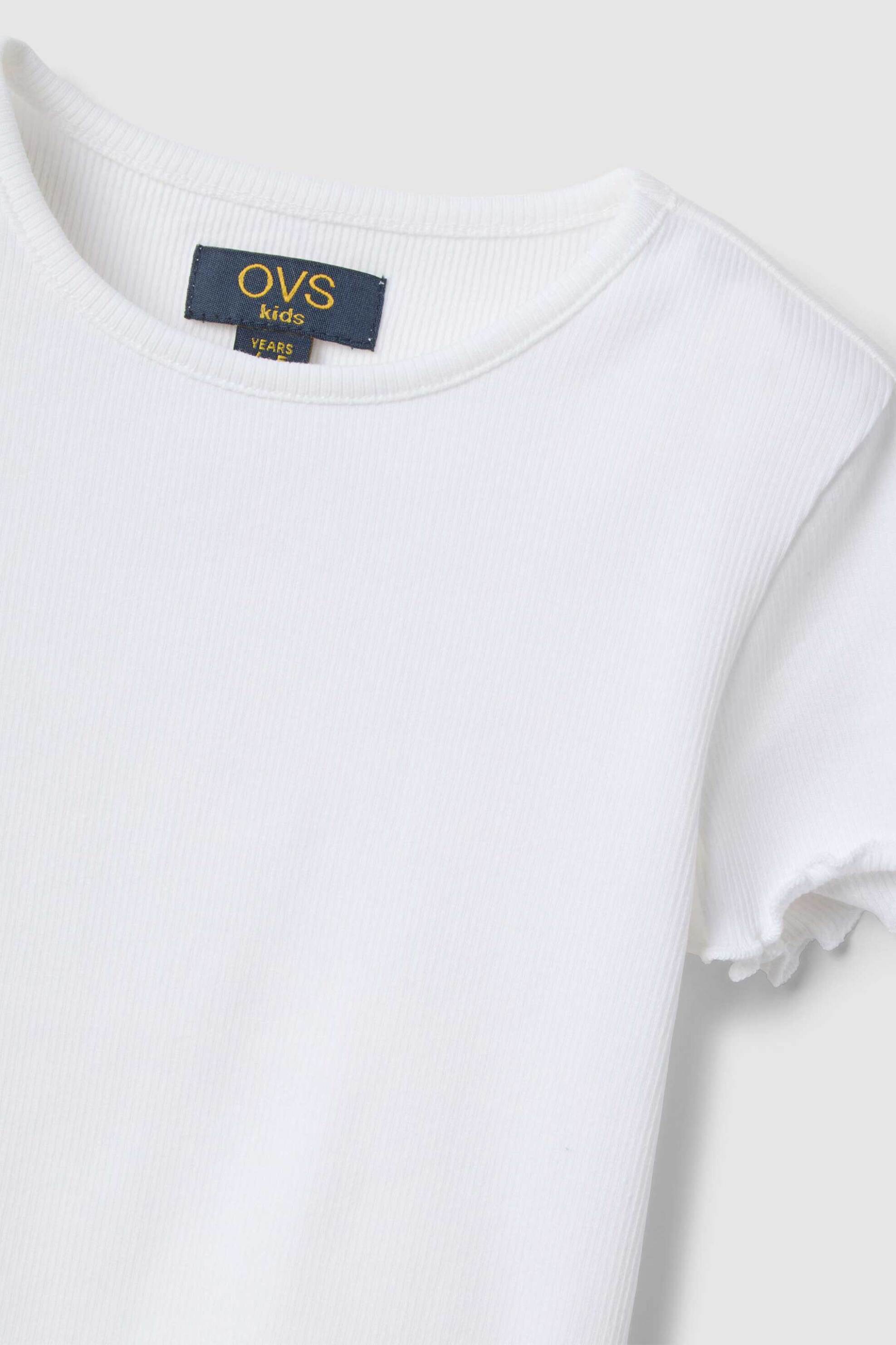 OVS παιδικό T-shirt μονόχρωμο Regular Fit - 002575782 Λευκό φωτογραφία