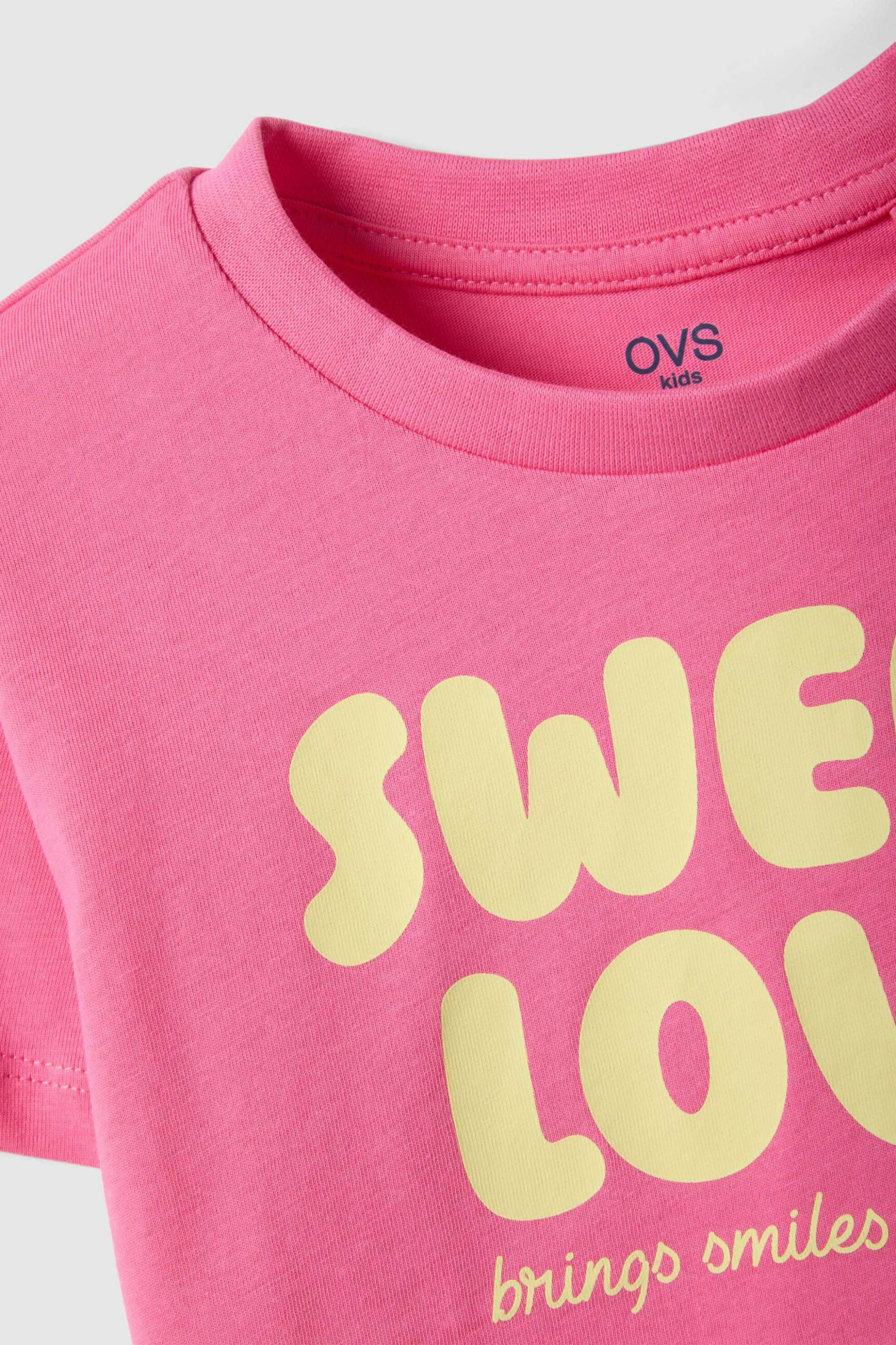 OVS παιδικό T-shirt με print Regular Fit - 002575875 Ροζ φωτογραφία