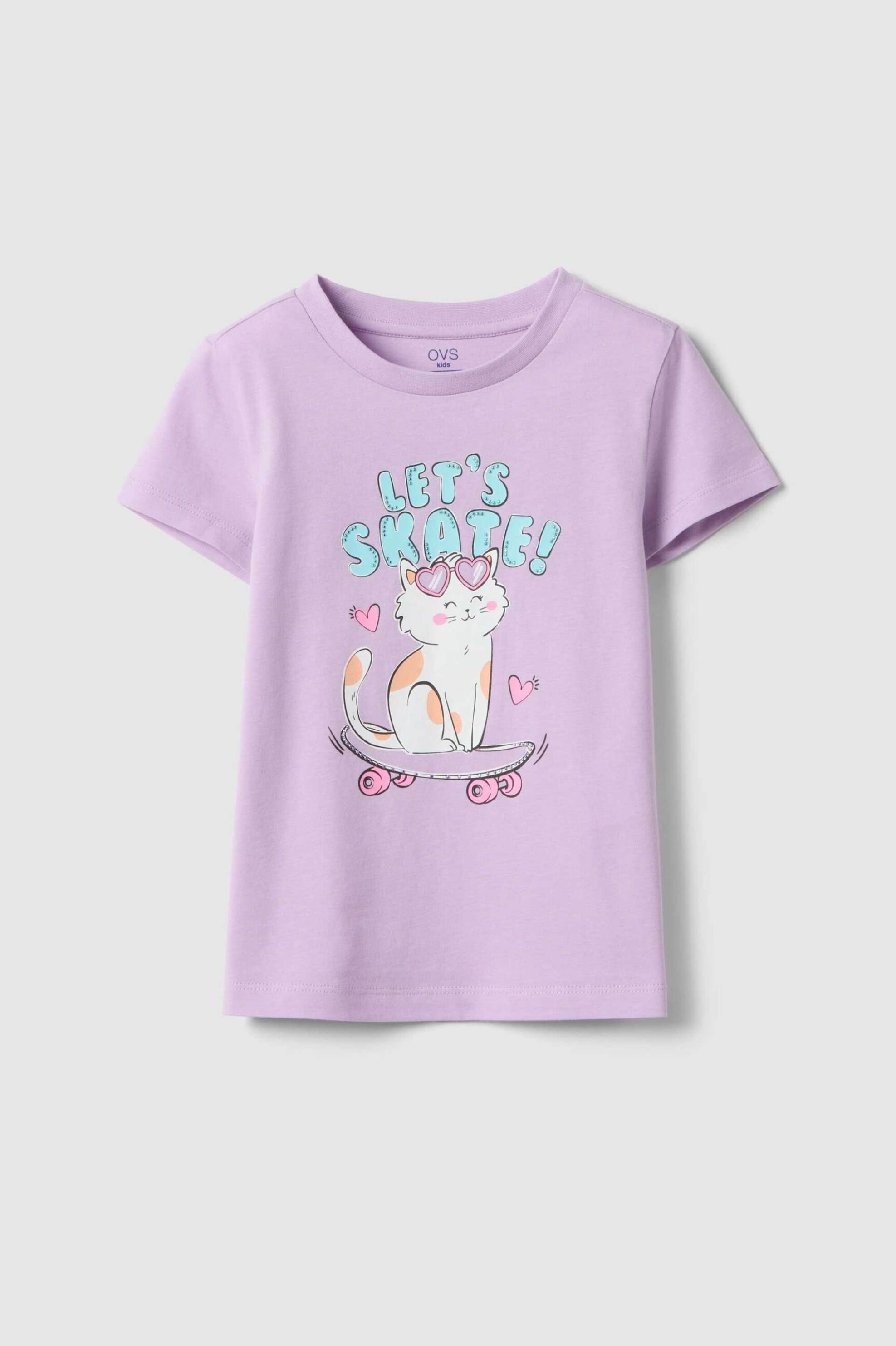 OVS παιδικό T-shirt με print Regular Fit - 002575712 Βιολετί