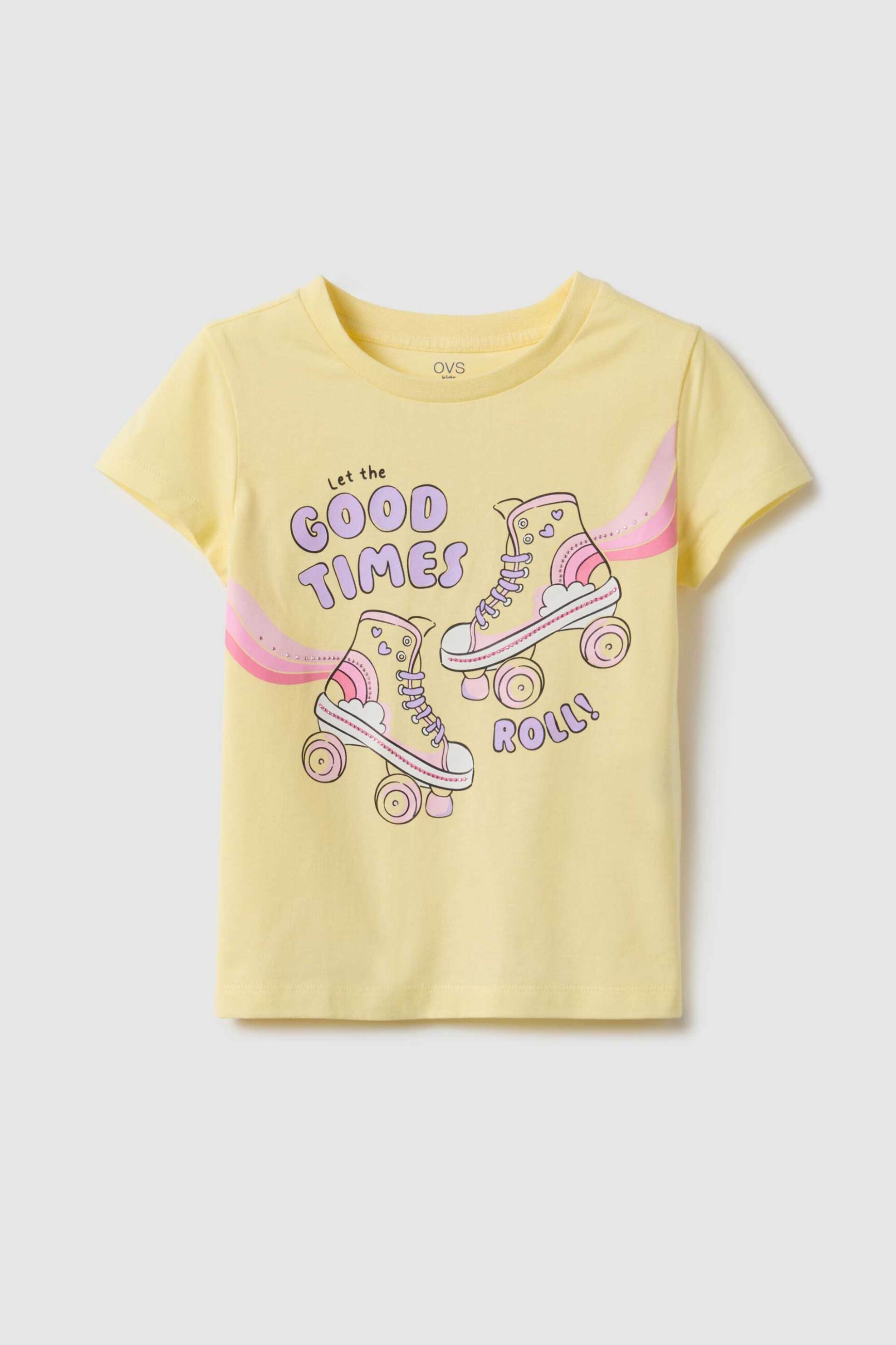 OVS παιδικό T-shirt με print Regular Fit - 002575740 Κίτρινο