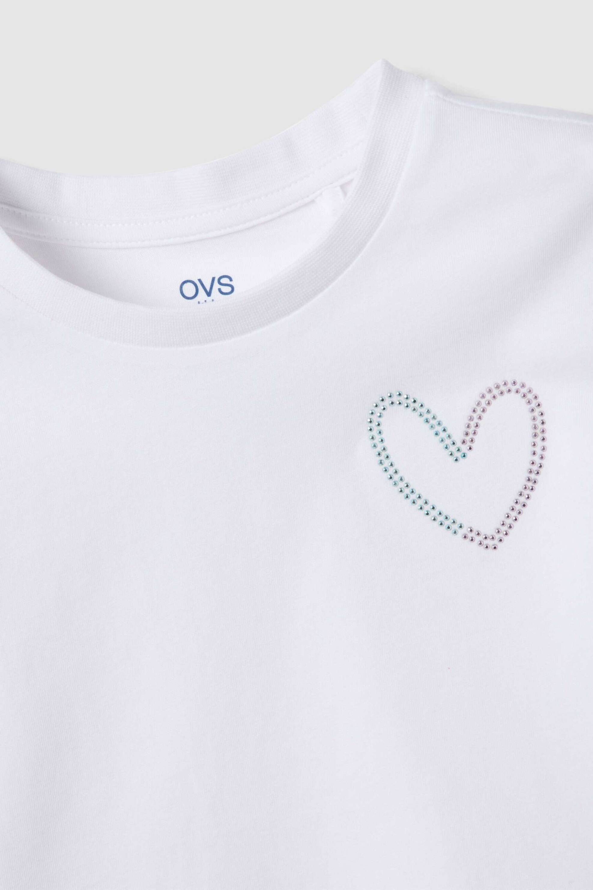 OVS παιδικό T-shirt με print Regular Fit - 002579507 Λευκό φωτογραφία