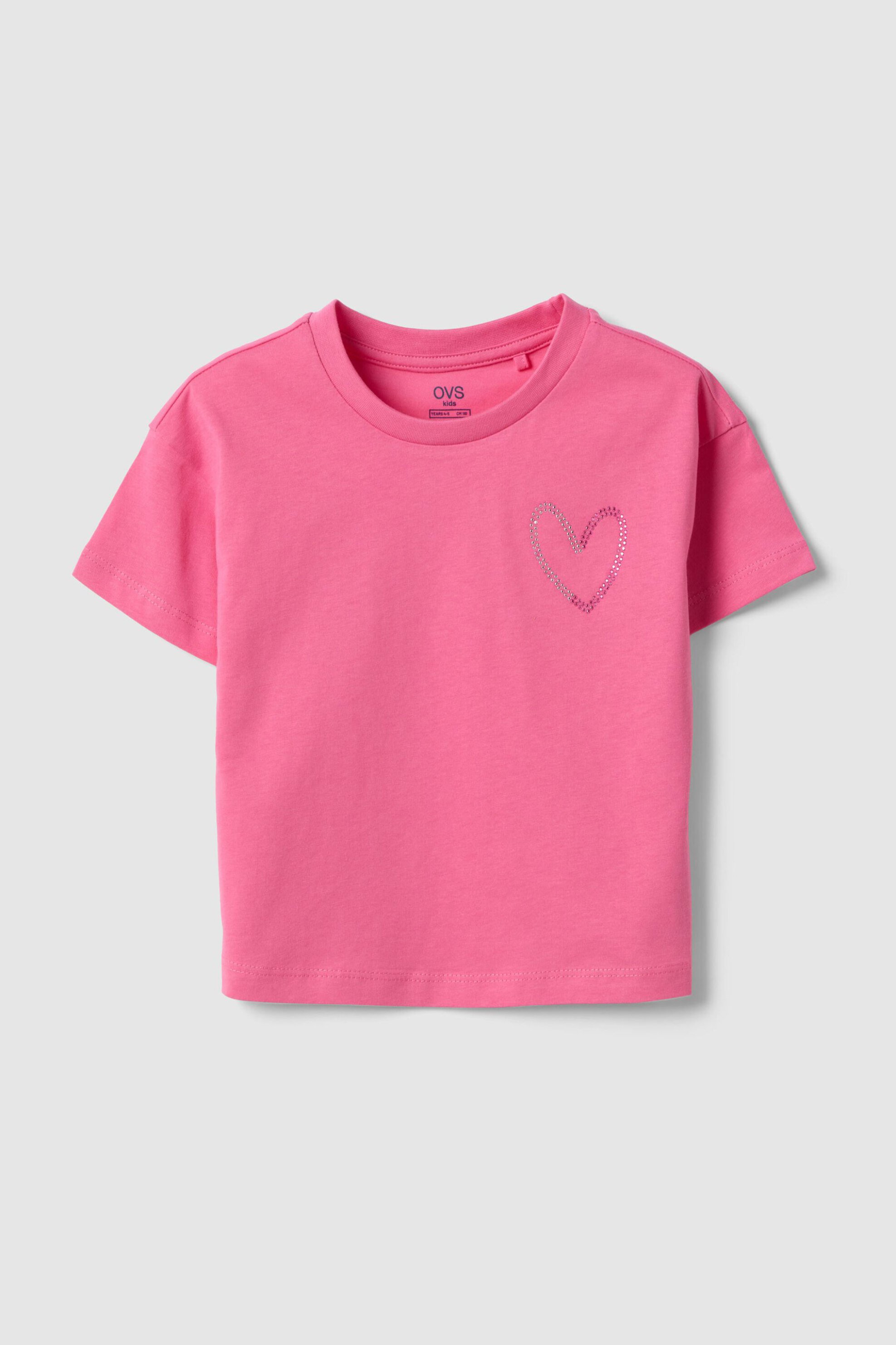 OVS παιδικό T-shirt με print Regular Fit - 002579514 Ροζ