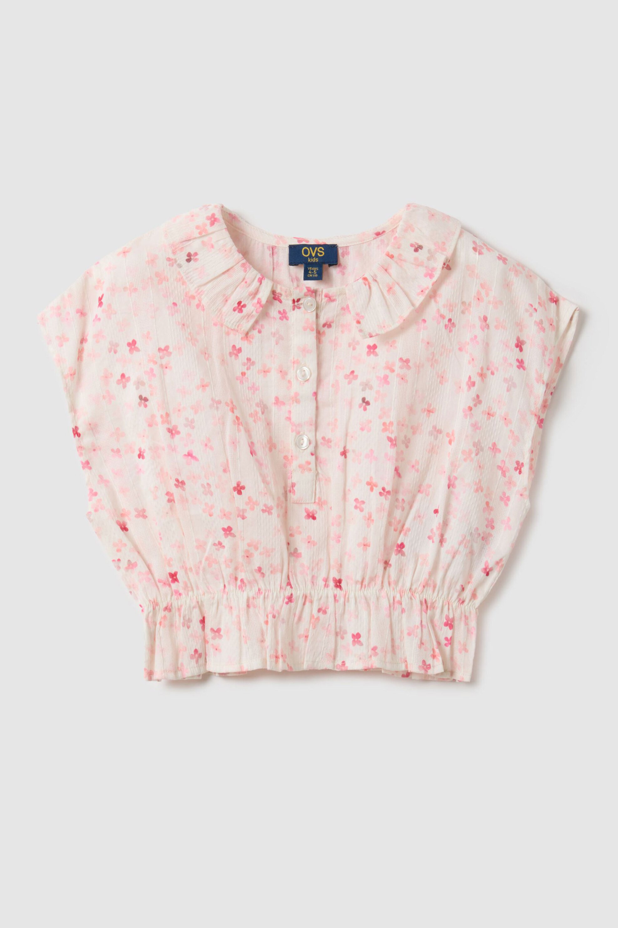 OVS παιδική αμάνικη μπλούζα με print Regular Fit - 002575658 Λευκό