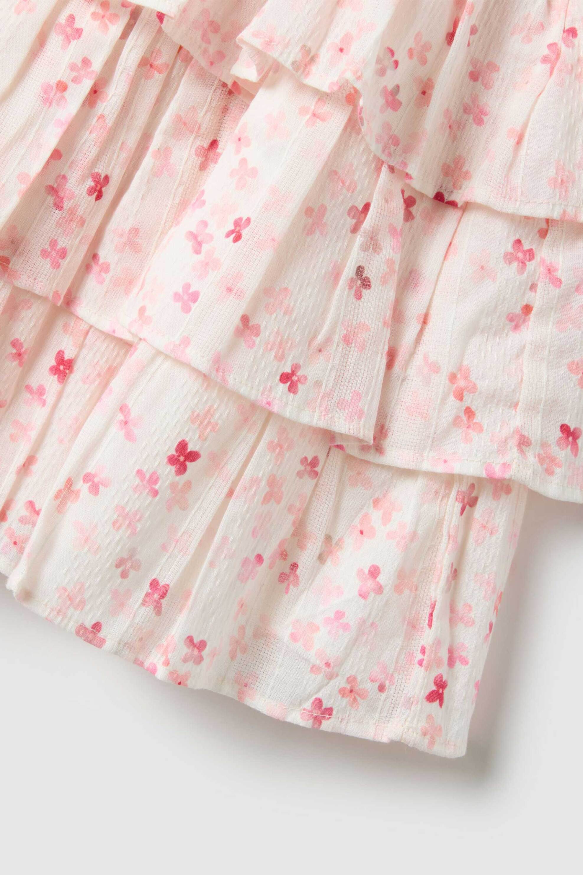 Ovs Παιδική Φούστα με Floral Print Regular Fit - 002616603 Λευκό