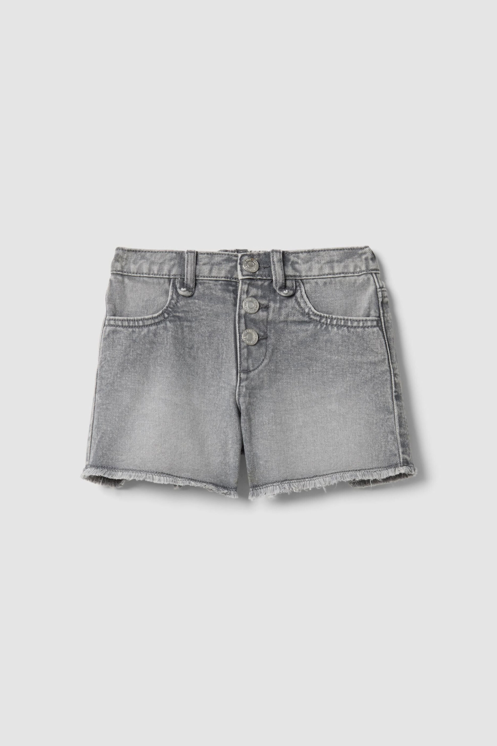 OVS παιδικό denim σορτς με ξέφτια - 002657437 Γκρι