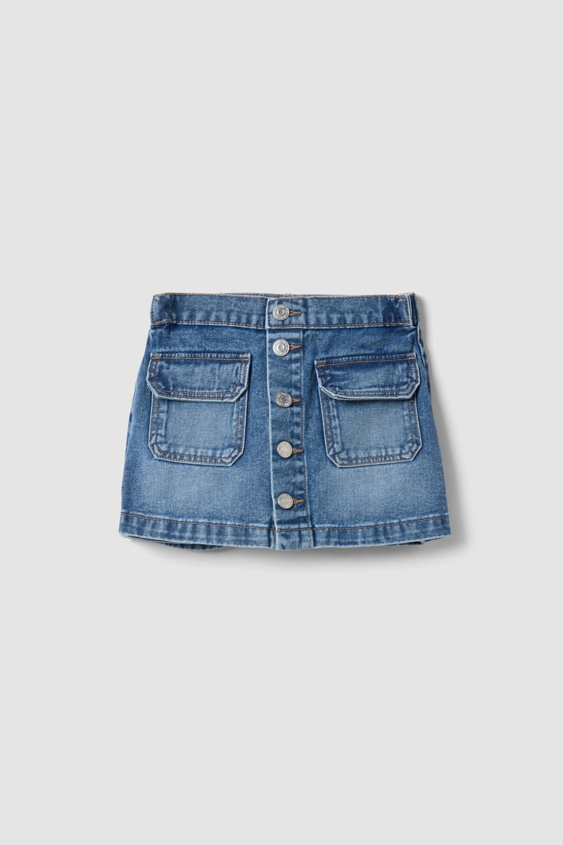 OVS παιδικό denim σορτς με κουμπιά και flap τσέπες - 002654766 Denim Blue