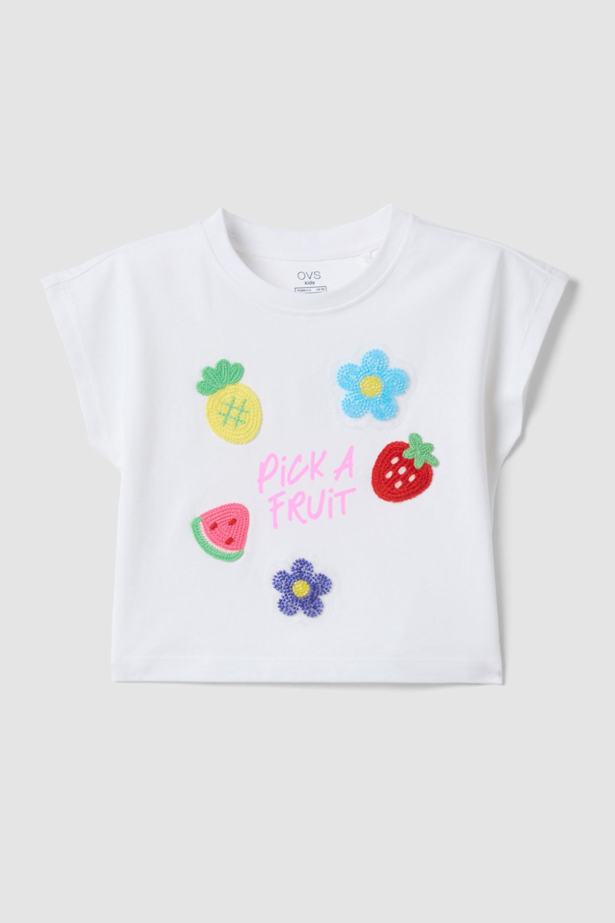 OVS παιδικό T-shirt με κεντήματα - 002654822 Λευκό