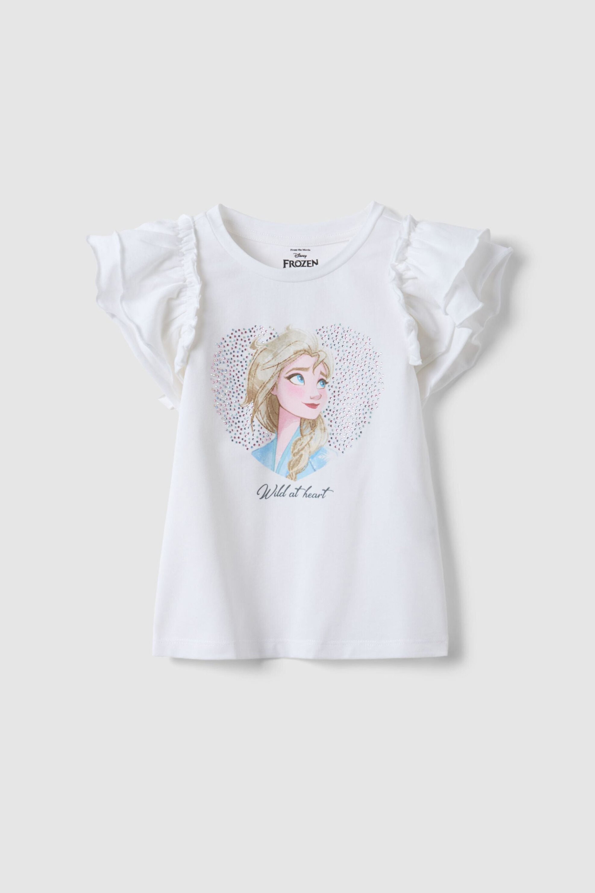 OVS παιδικό T-shirt με βολάν και Frozen print - 002654829 Λευκό