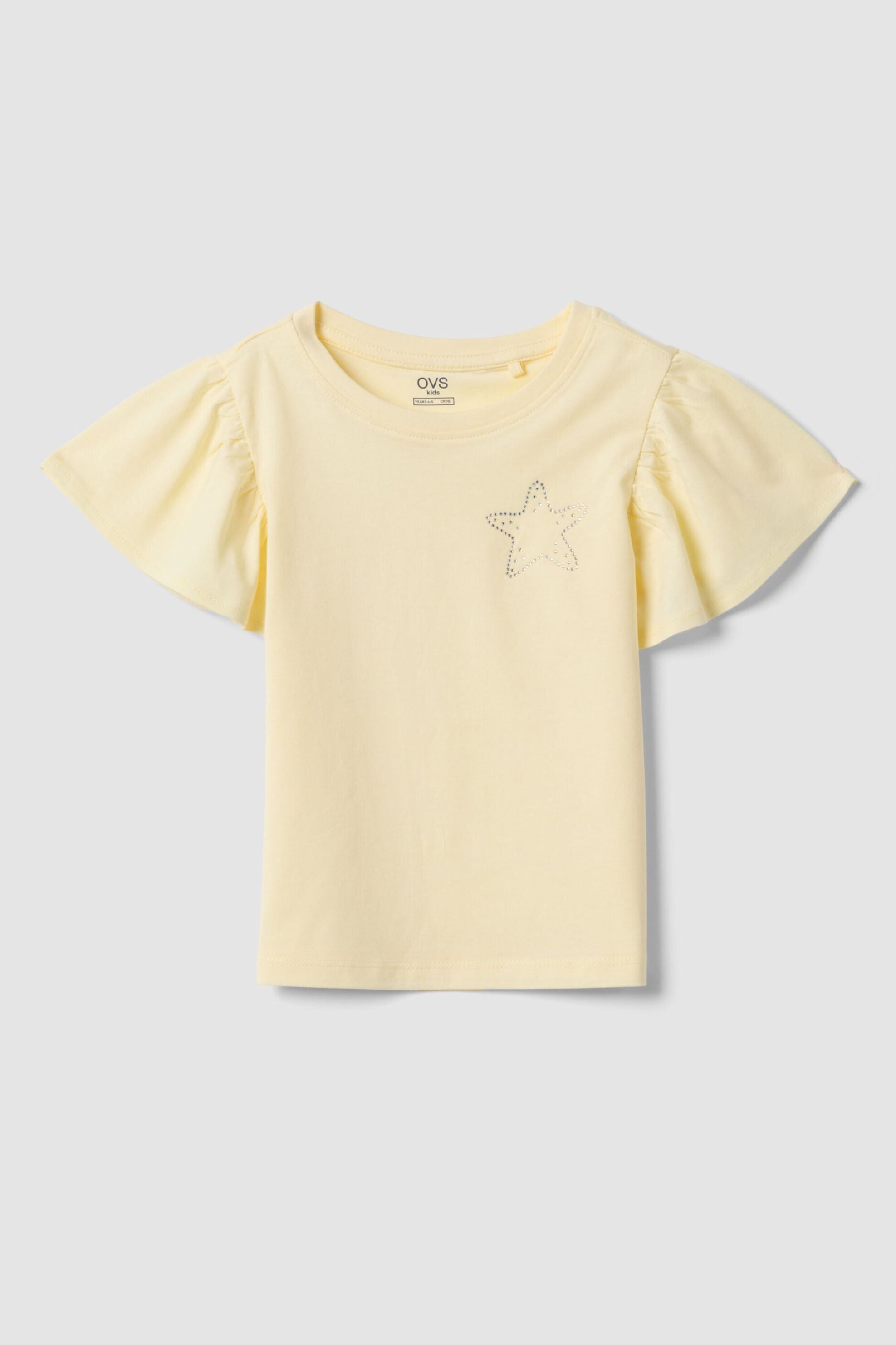OVS παιδικό T-shirt με αστέρι από strass - 002659744 Κίτρινο