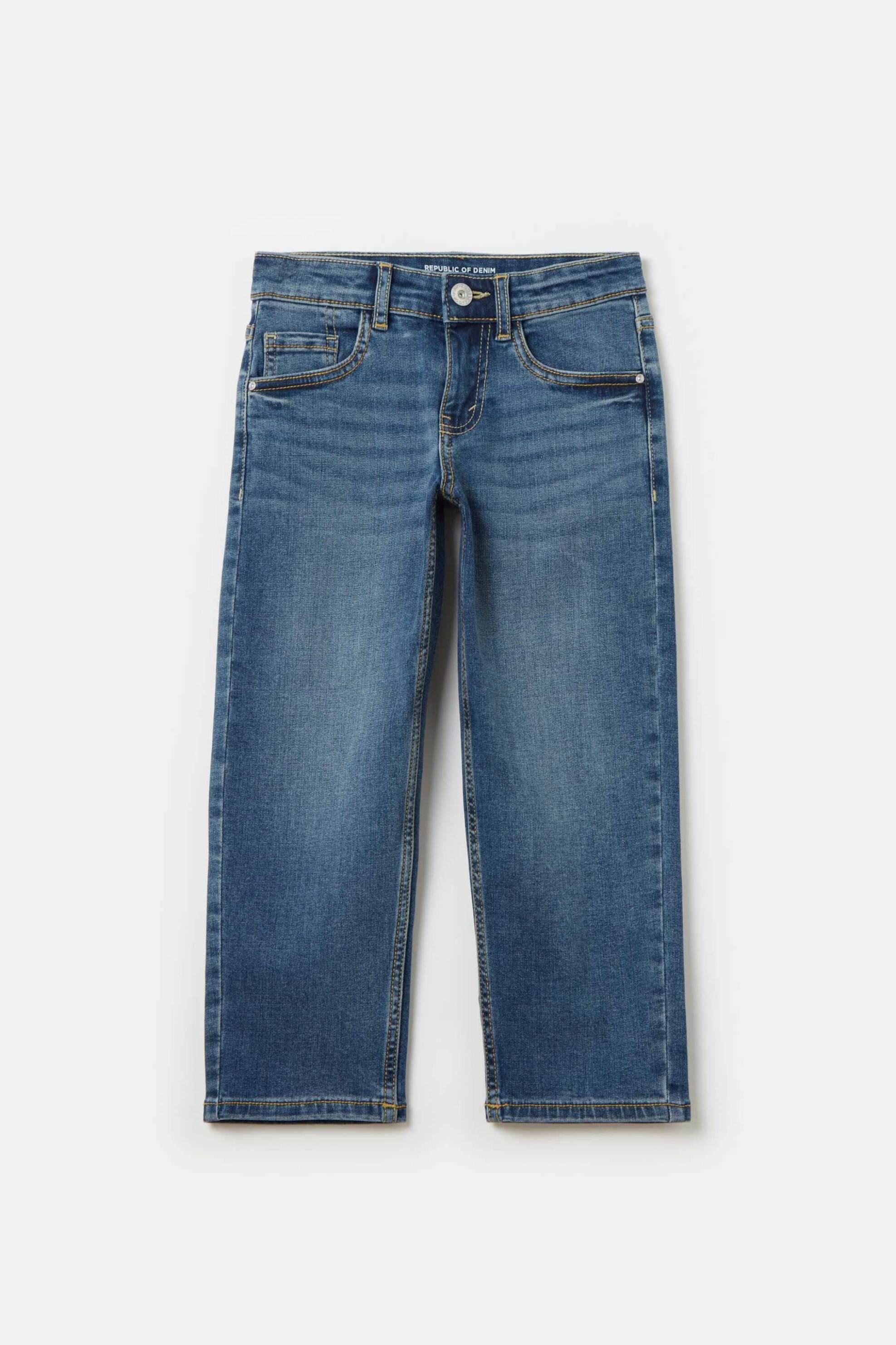 OVS παιδικό τζην παντελόνι πεντάτσεπο Straight Fit - 001928623 Denim Blue