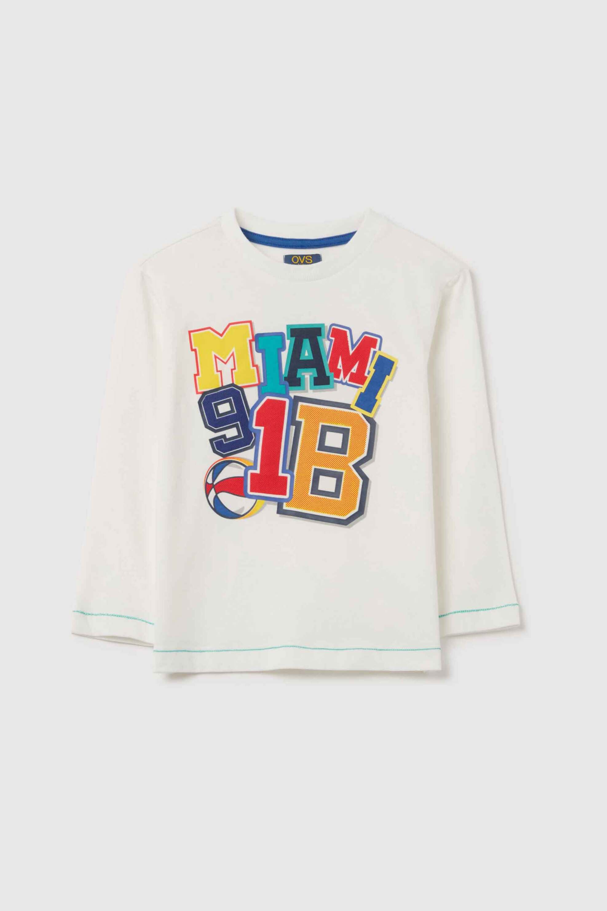 OVS KIDS OVS παιδική μπλούζα με print Regular Fit - 002182768 Λευκό