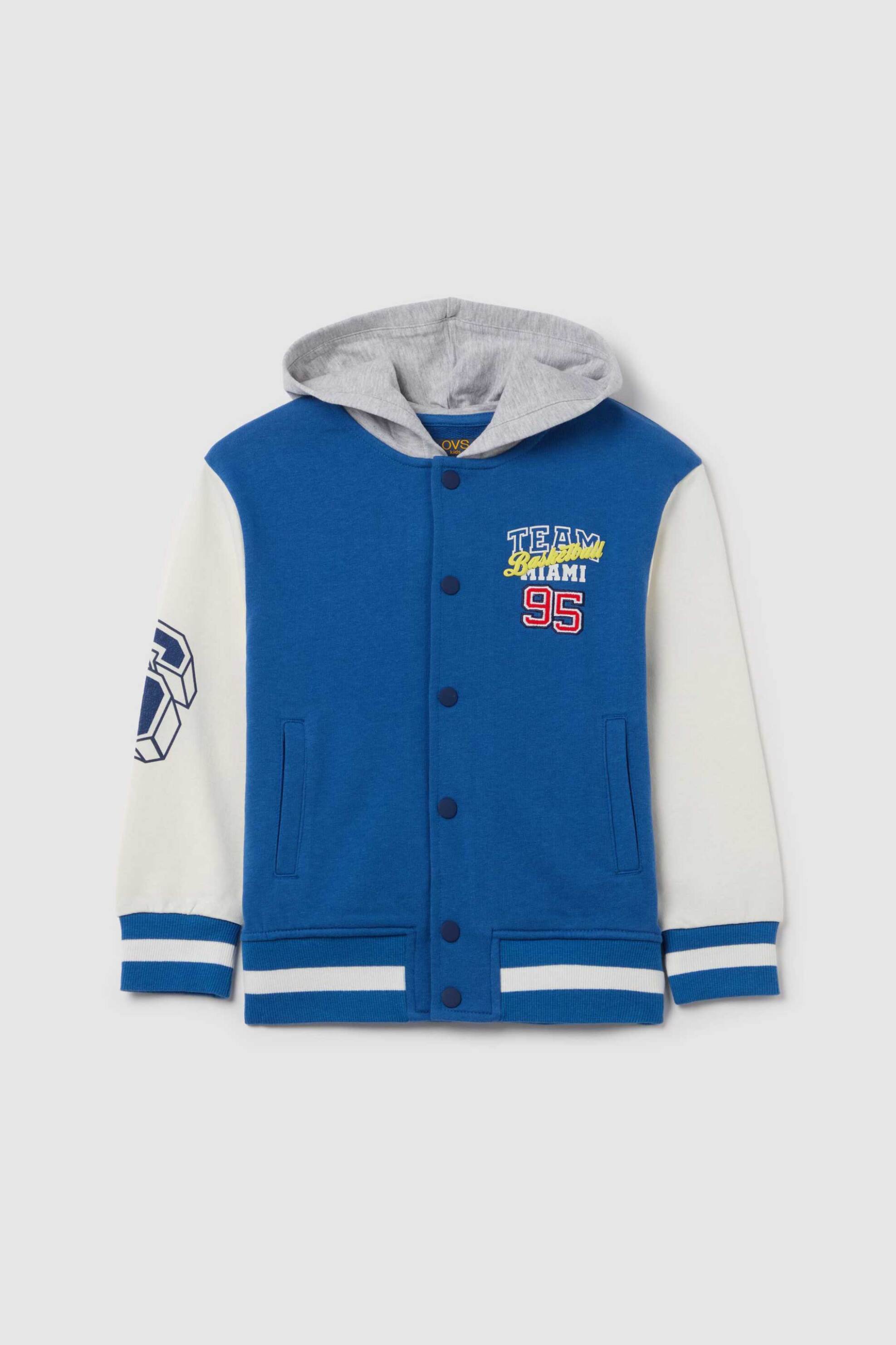 OVS KIDS OVS παιδική ζακέτα φούτερ με κουκούλα - 002182761 Μπλε Σκούρο