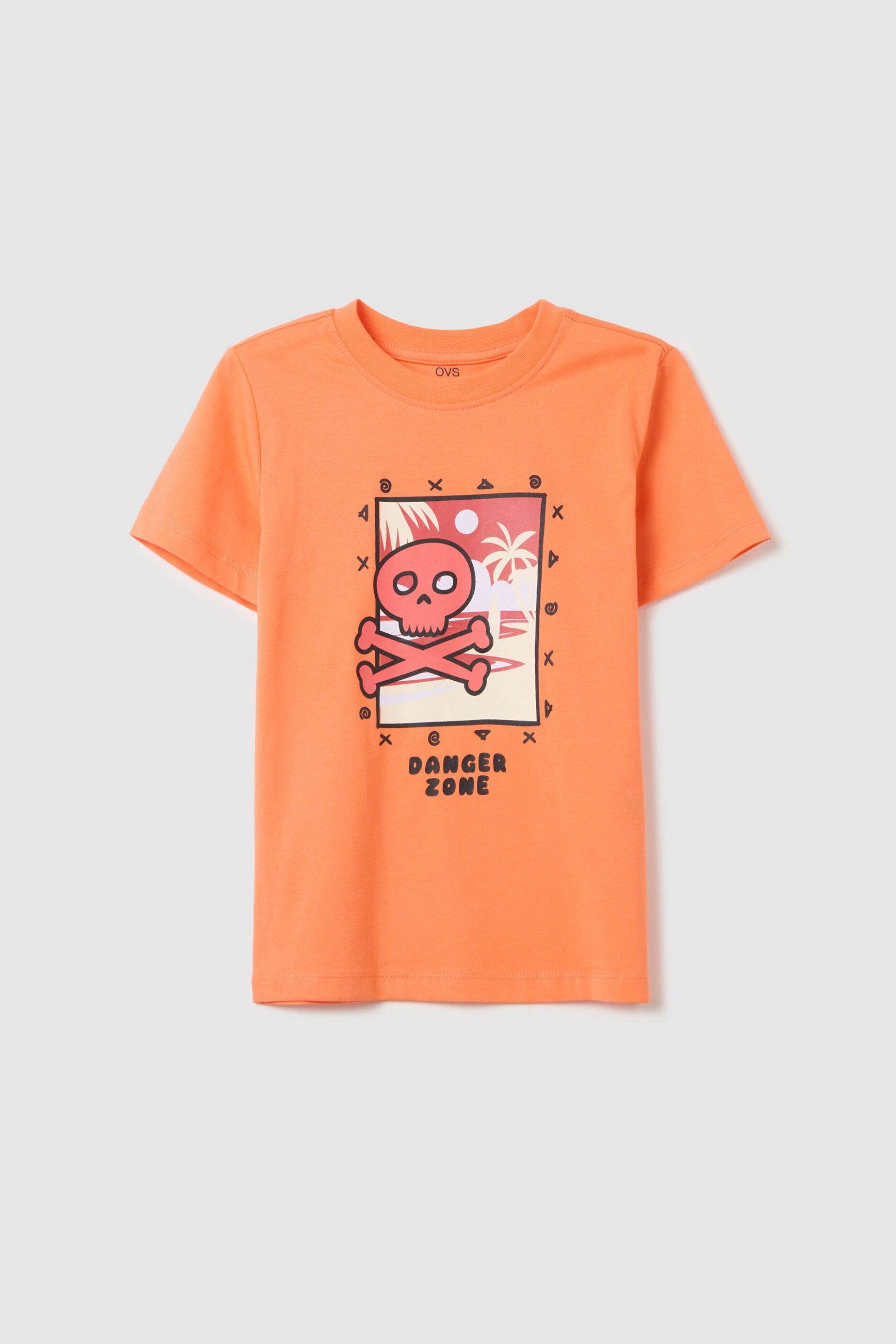 OVS παιδικό T-shirt με print Regular Fit - 002269082 Πορτοκαλί