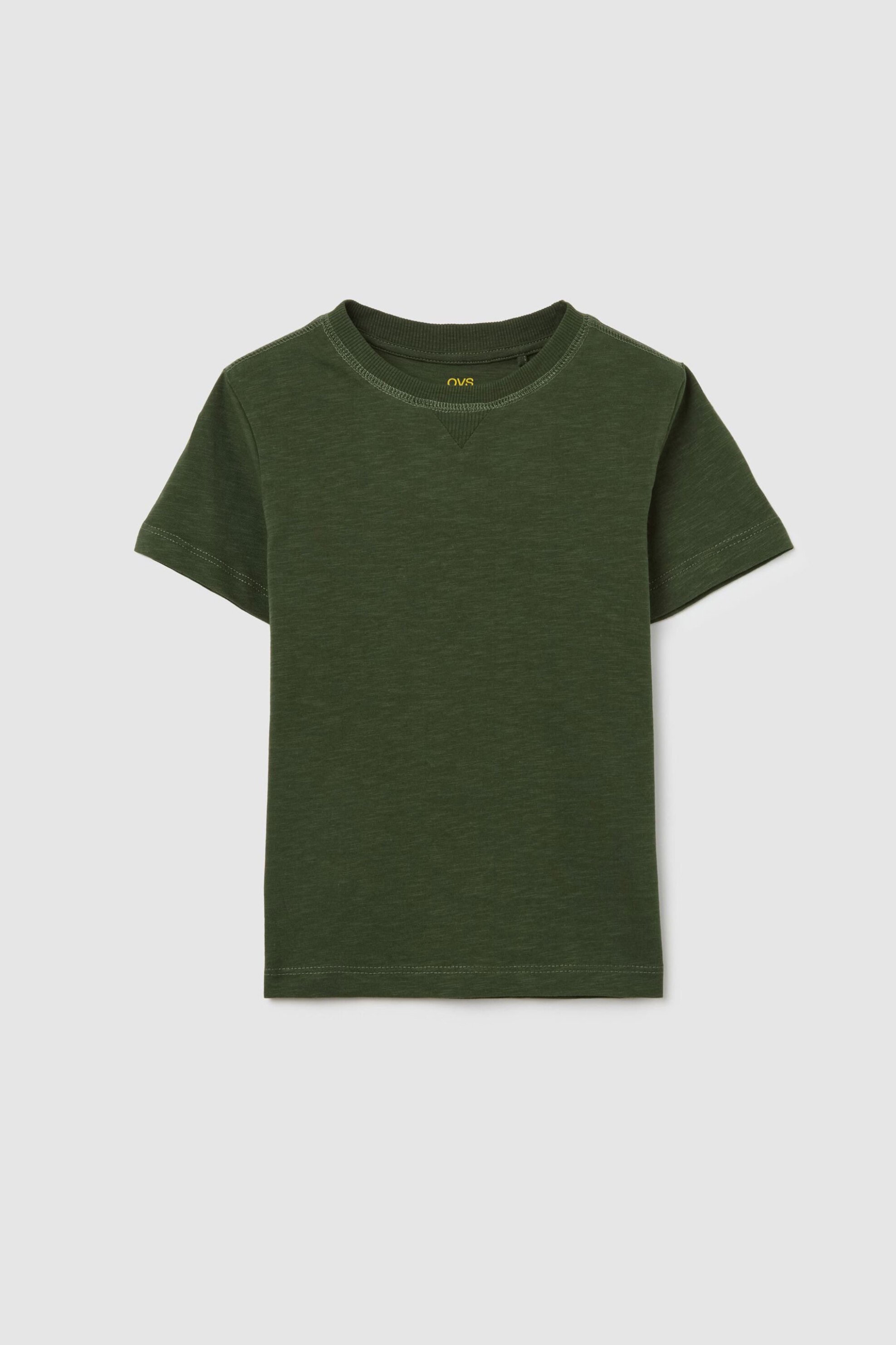 OVS παιδικό T-shirt μονόχρωμο Regular Fit - 002262604 Πράσινο