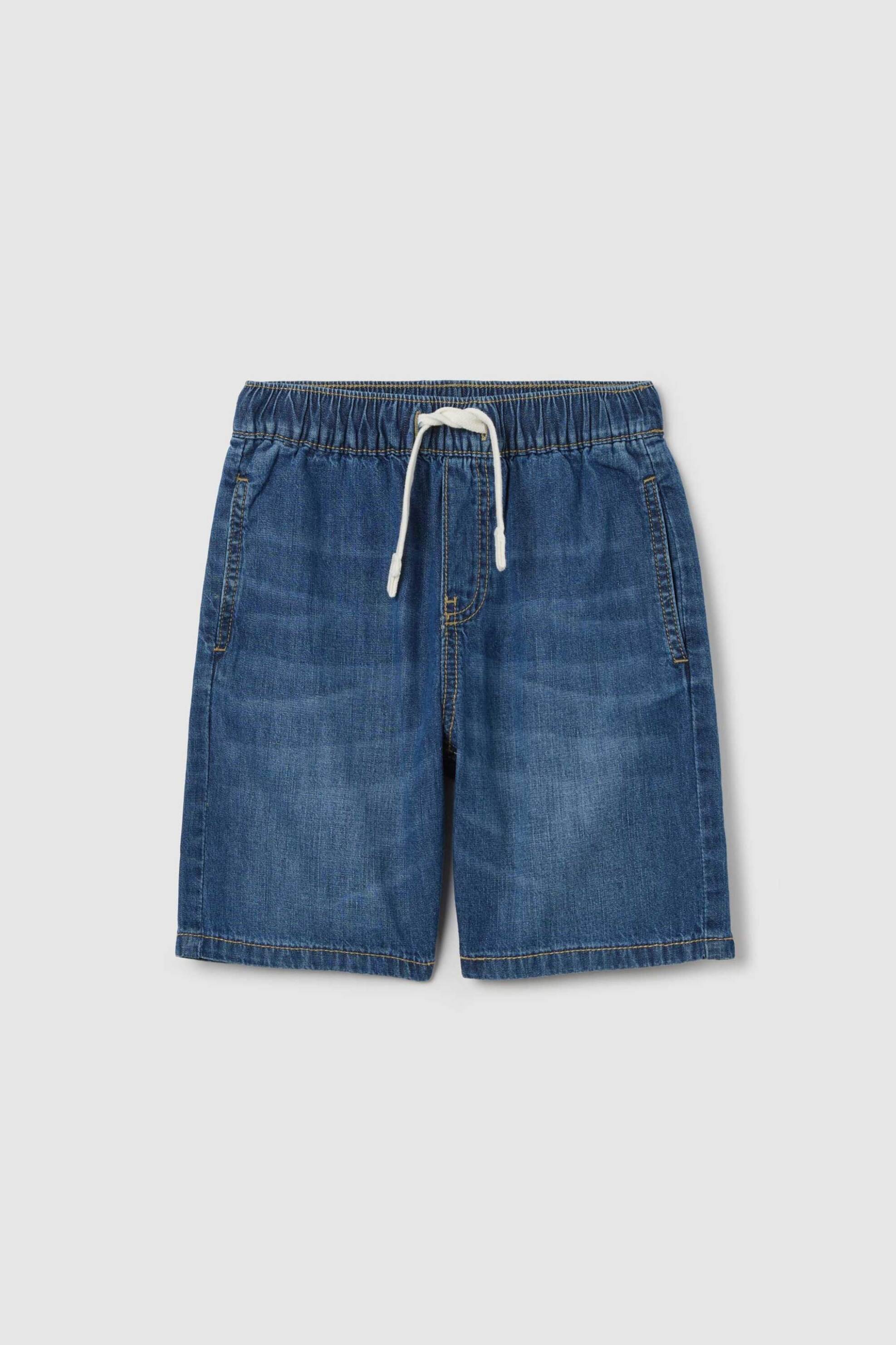 OVS παιδική denim βερμούδα με ελαστική μέση Regular Fit - 002261964 Denim Blue