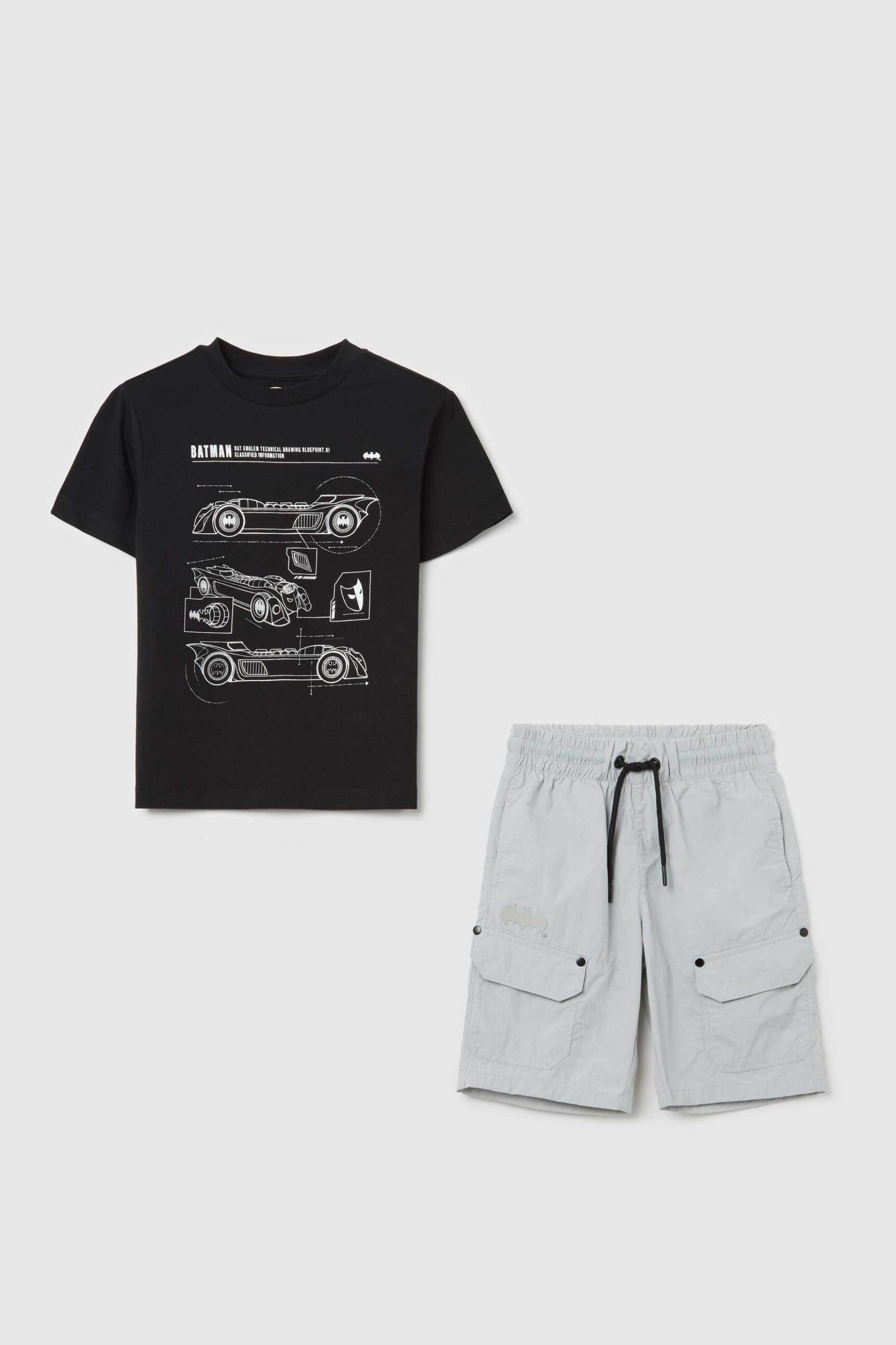 OVS παιδικό σετ T-shirt με βερμούδα Regular Fit (2 τεμάχια) - 002269505 Μαύρο