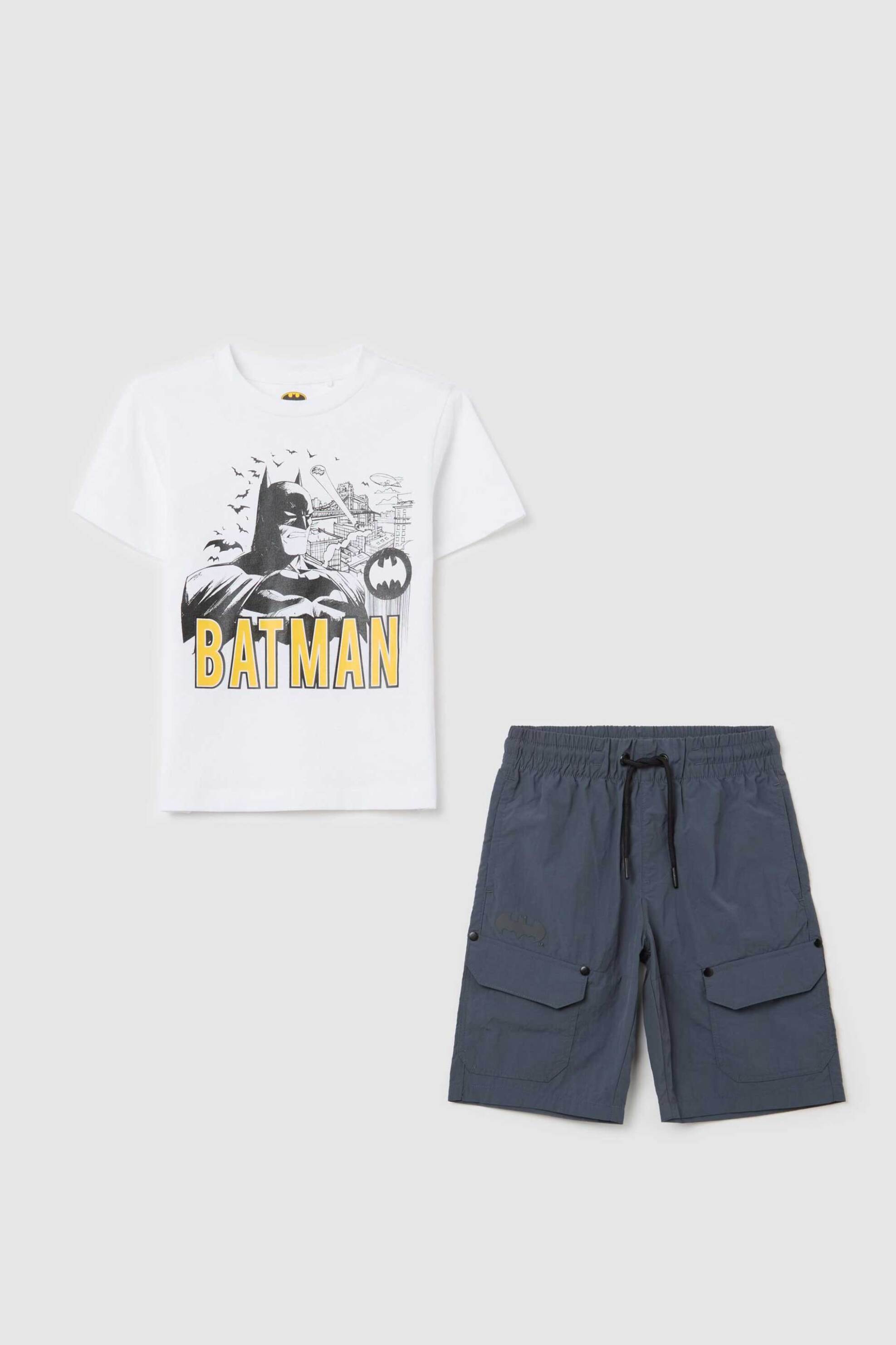 OVS παιδικό σετ T-shirt με βερμούδα Regular Fit (2 τεμάχια) - 002269512 Λευκό