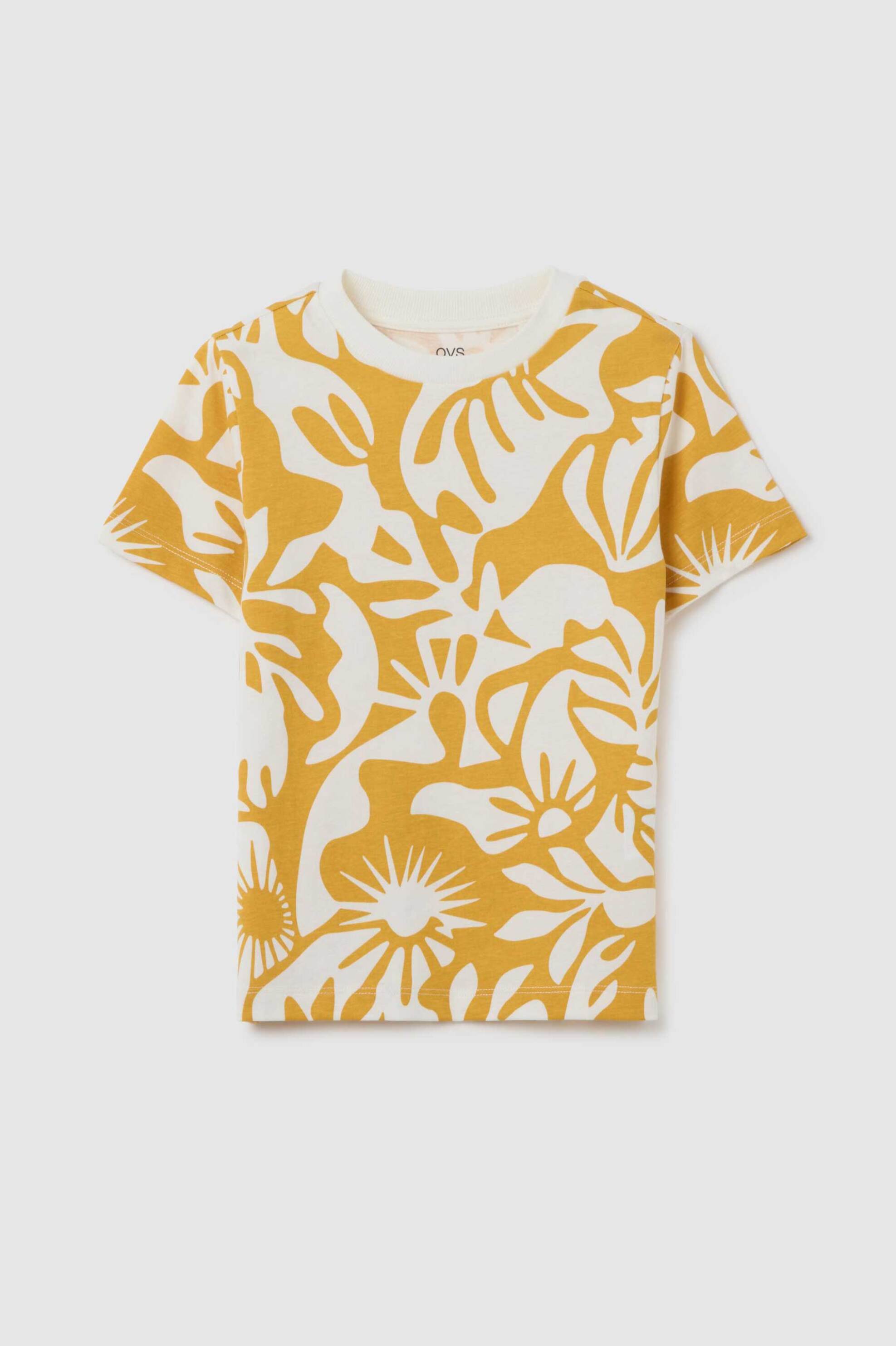 OVS παιδικό T-shirt με all-over print Regular Fit - 002366619 Κίτρινο