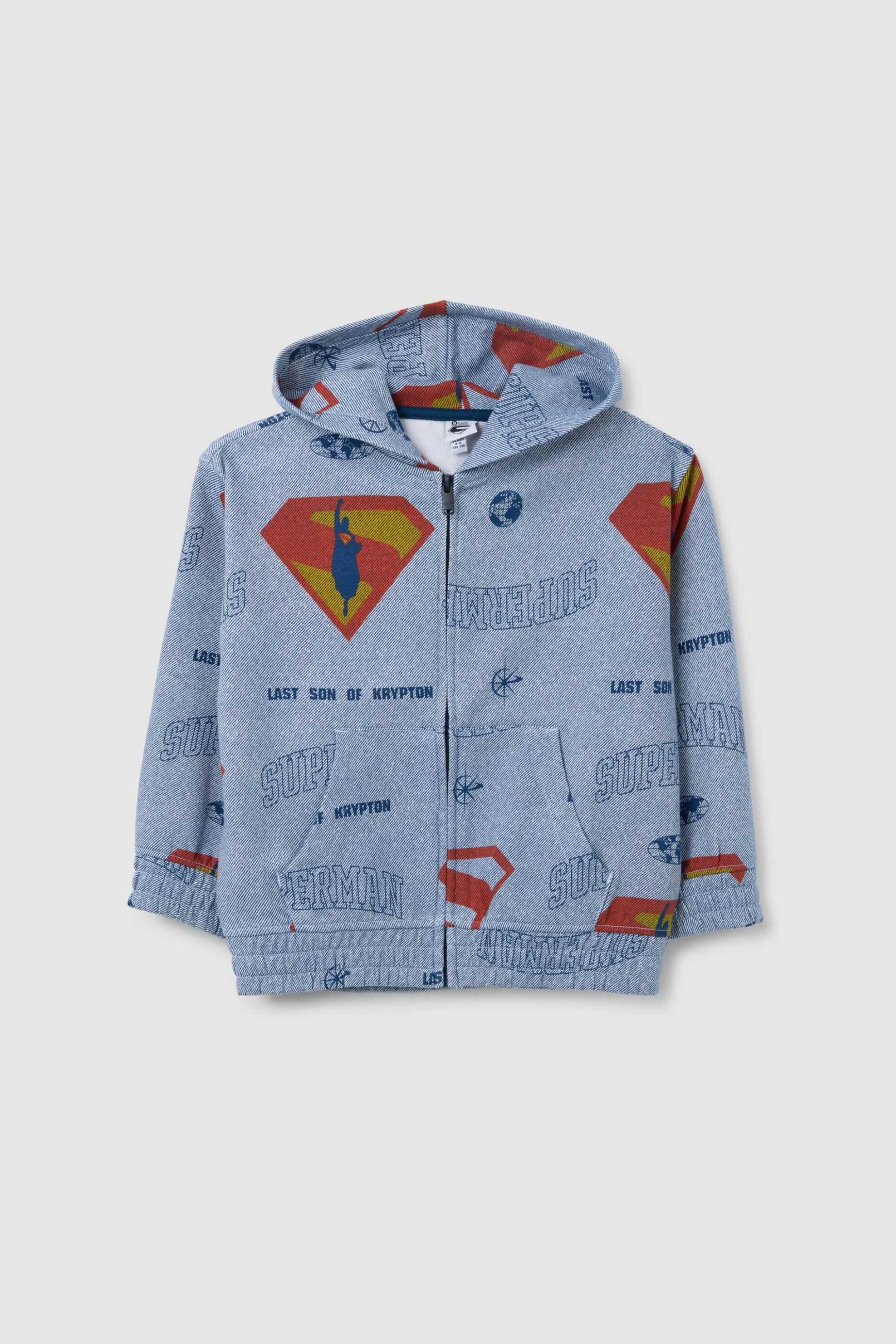 OVS KIDS OVS παιδική ζακέτα φούτερ με all-over print Regular Fit - 002397533 Μπλε