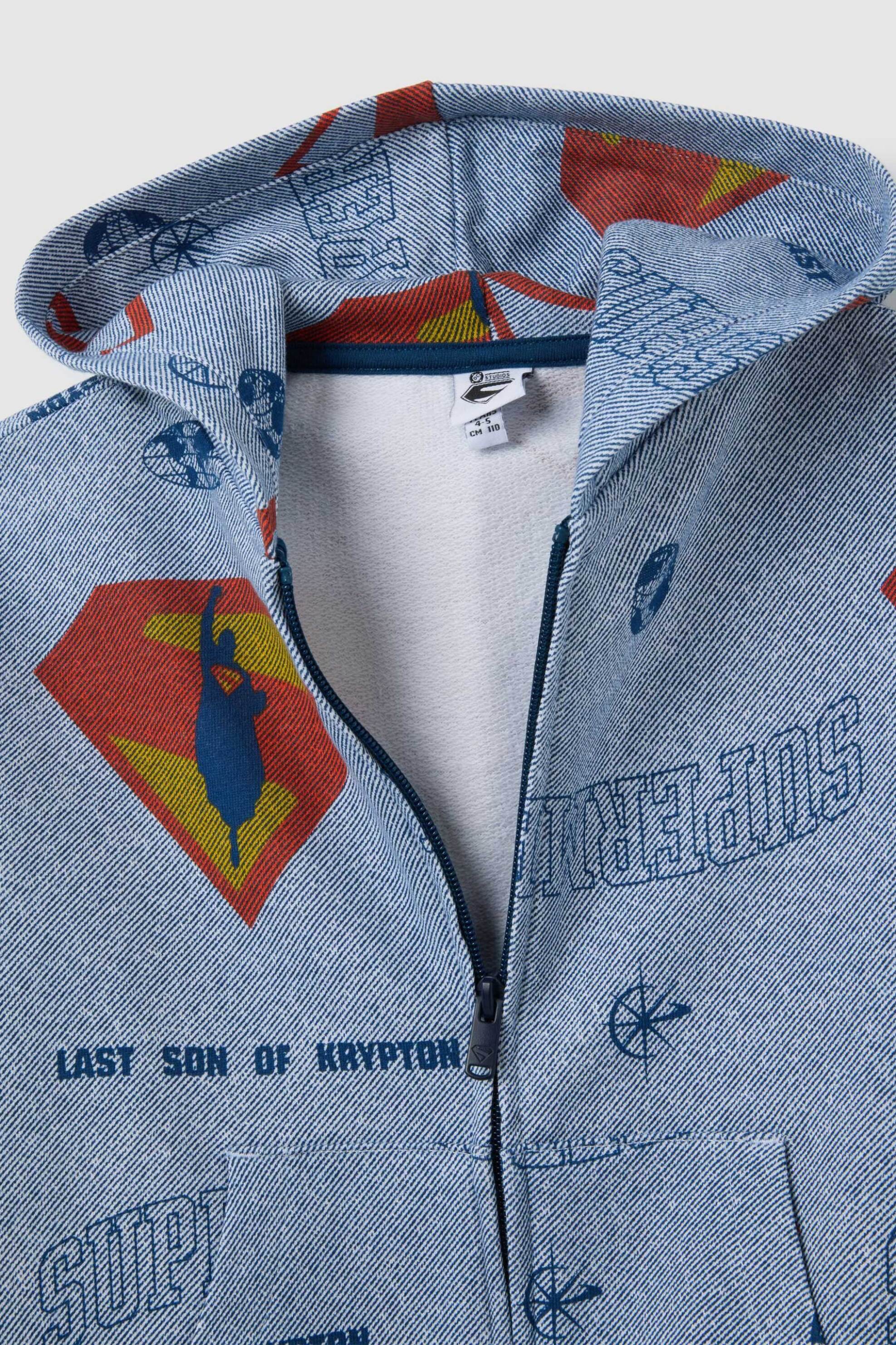 OVS παιδική ζακέτα φούτερ με all-over print Regular Fit - 002397533 Μπλε φωτογραφία