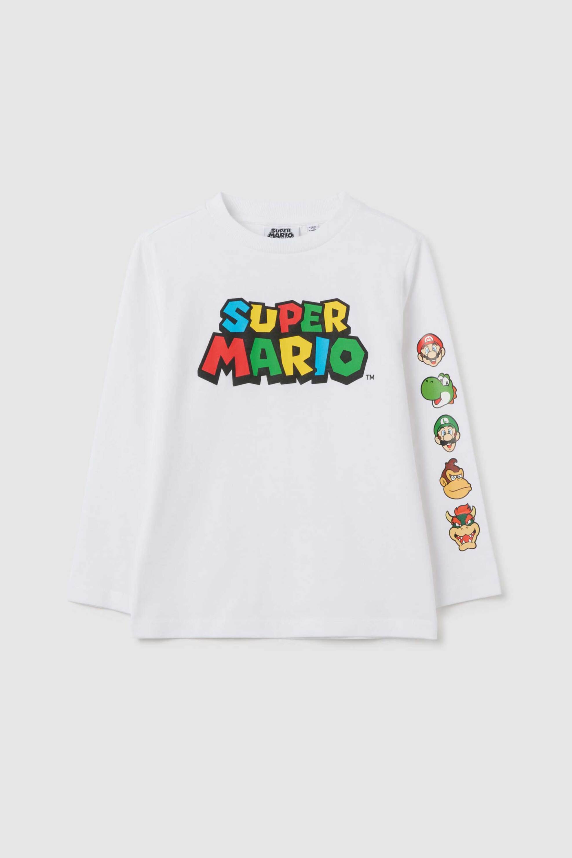 OVS KIDS OVS παιδική μακρυμάνικη μπλούζα με Super Mario print Regular Fit - 002397579 Λευκό