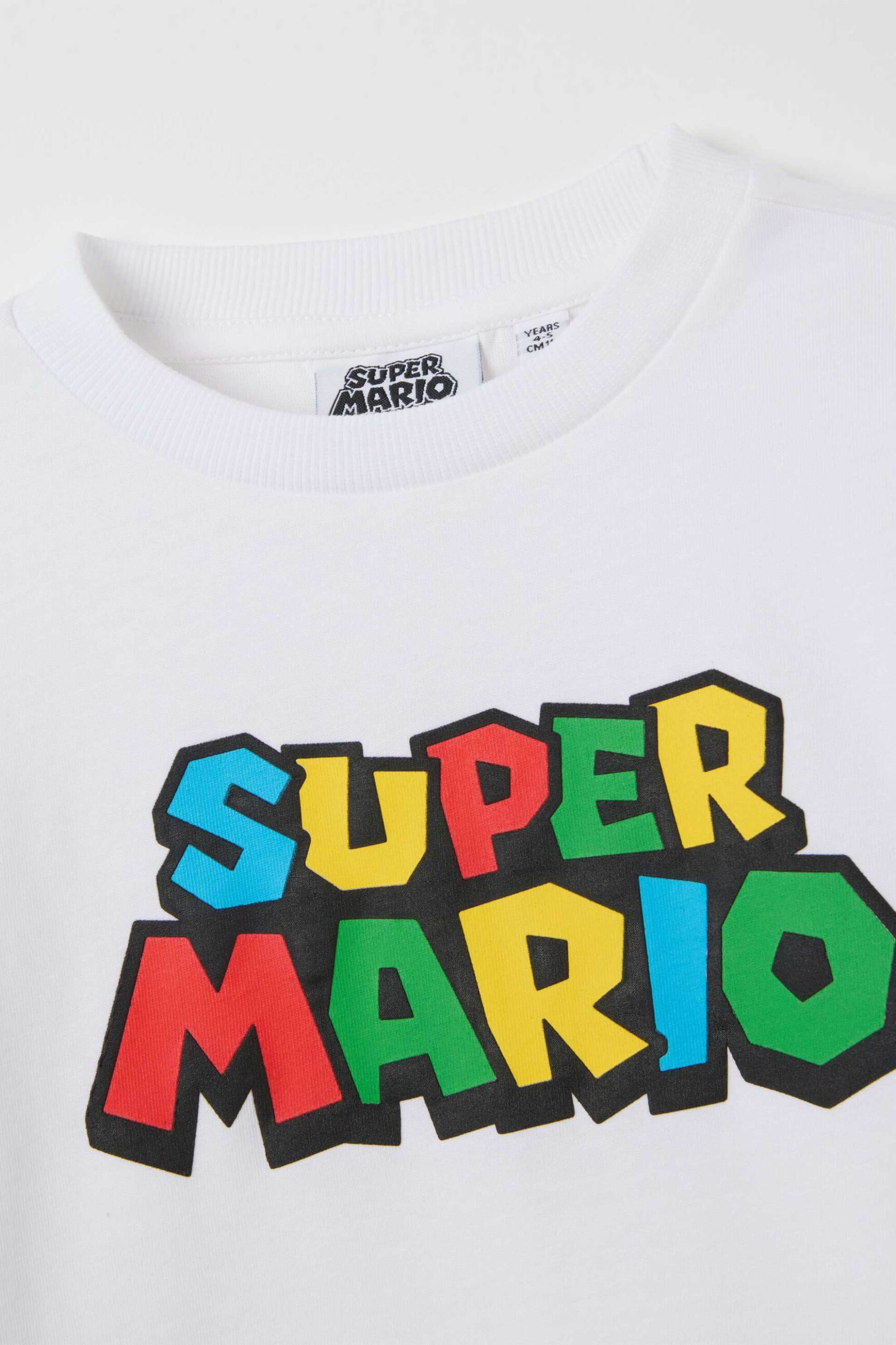 OVS παιδική μακρυμάνικη μπλούζα με Super Mario print Regular Fit - 002397579 Λευκό φωτογραφία
