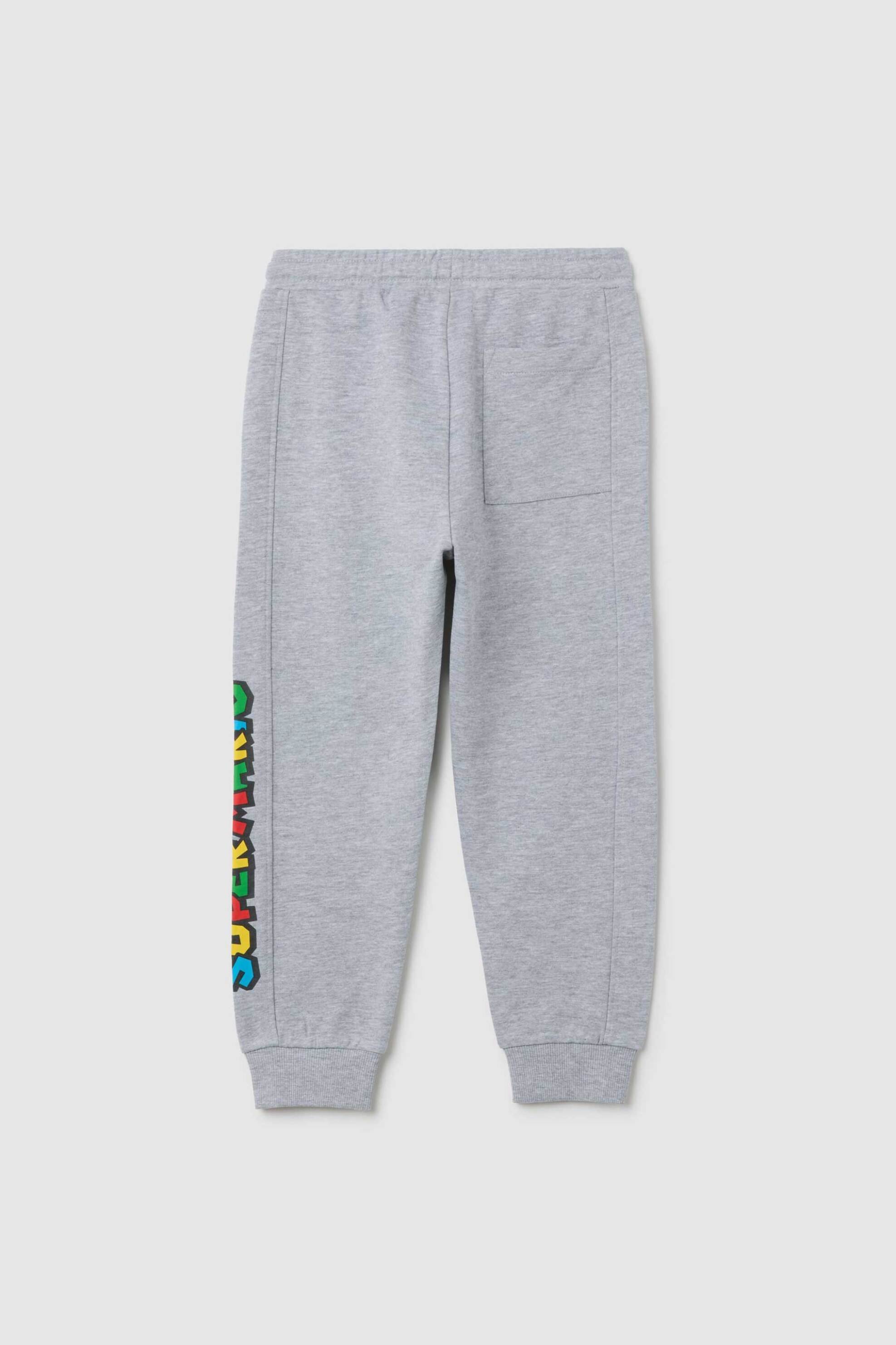 OVS παιδικό παντελόνι φόρμας με Super Mario print Regular Fit - 002400044 Γκρι φωτογραφία