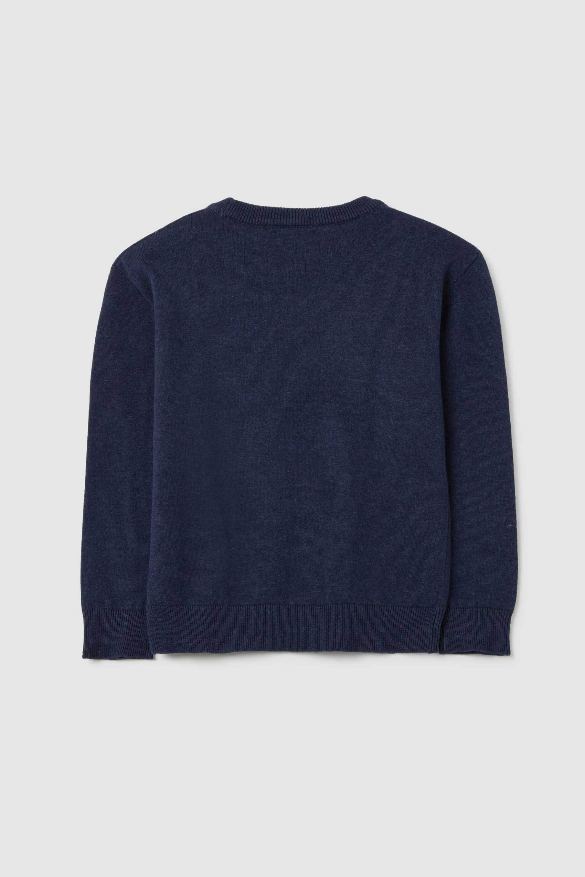 OVS παιδική πλεκτή μπλούζα μονόχρωμη Regular Fit - 002400064 Μπλε φωτογραφία