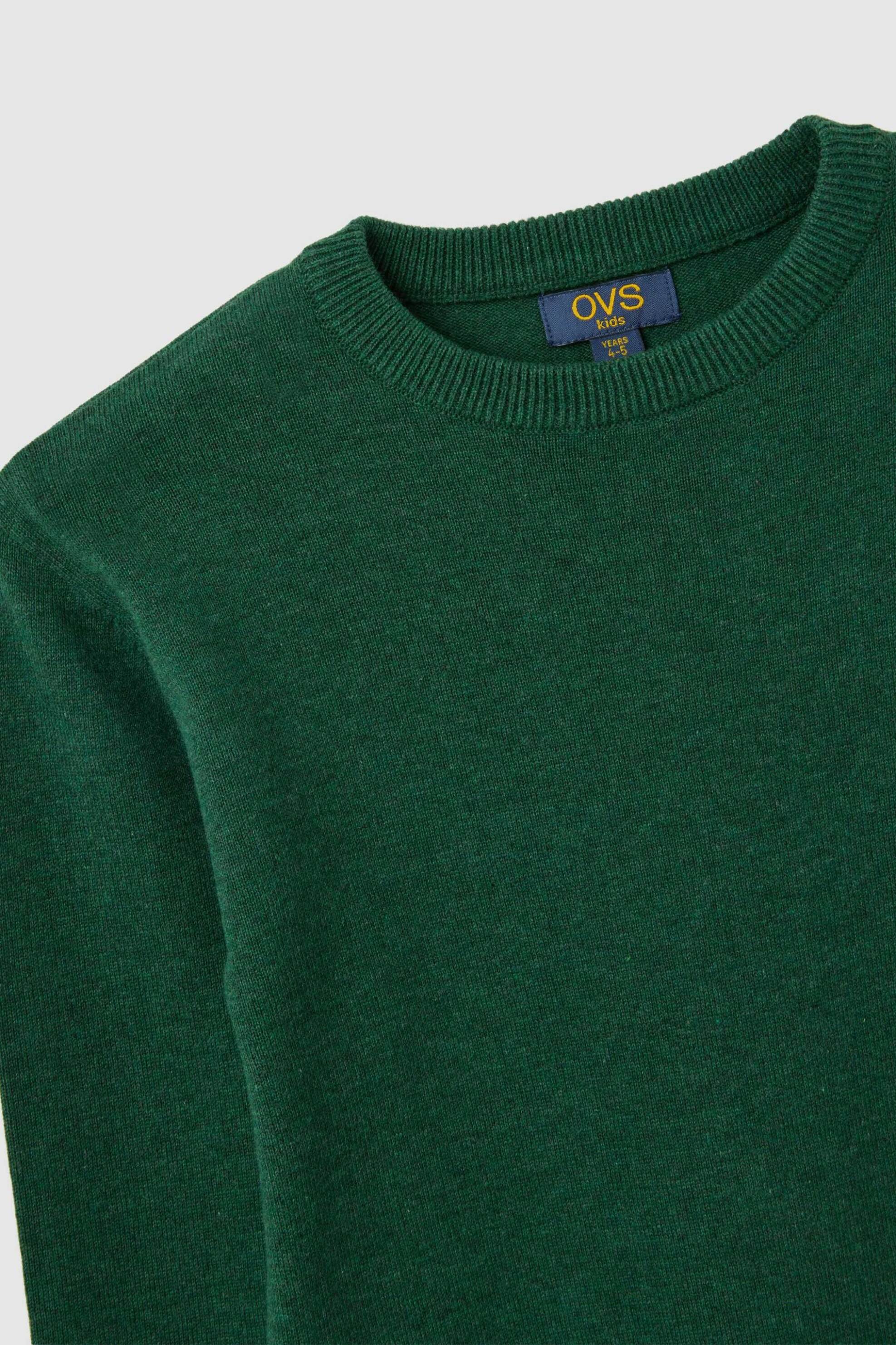 OVS παιδική πλεκτή μπλούζα μονόχρωμη Regular Fit - 002400072 Πράσινο φωτογραφία