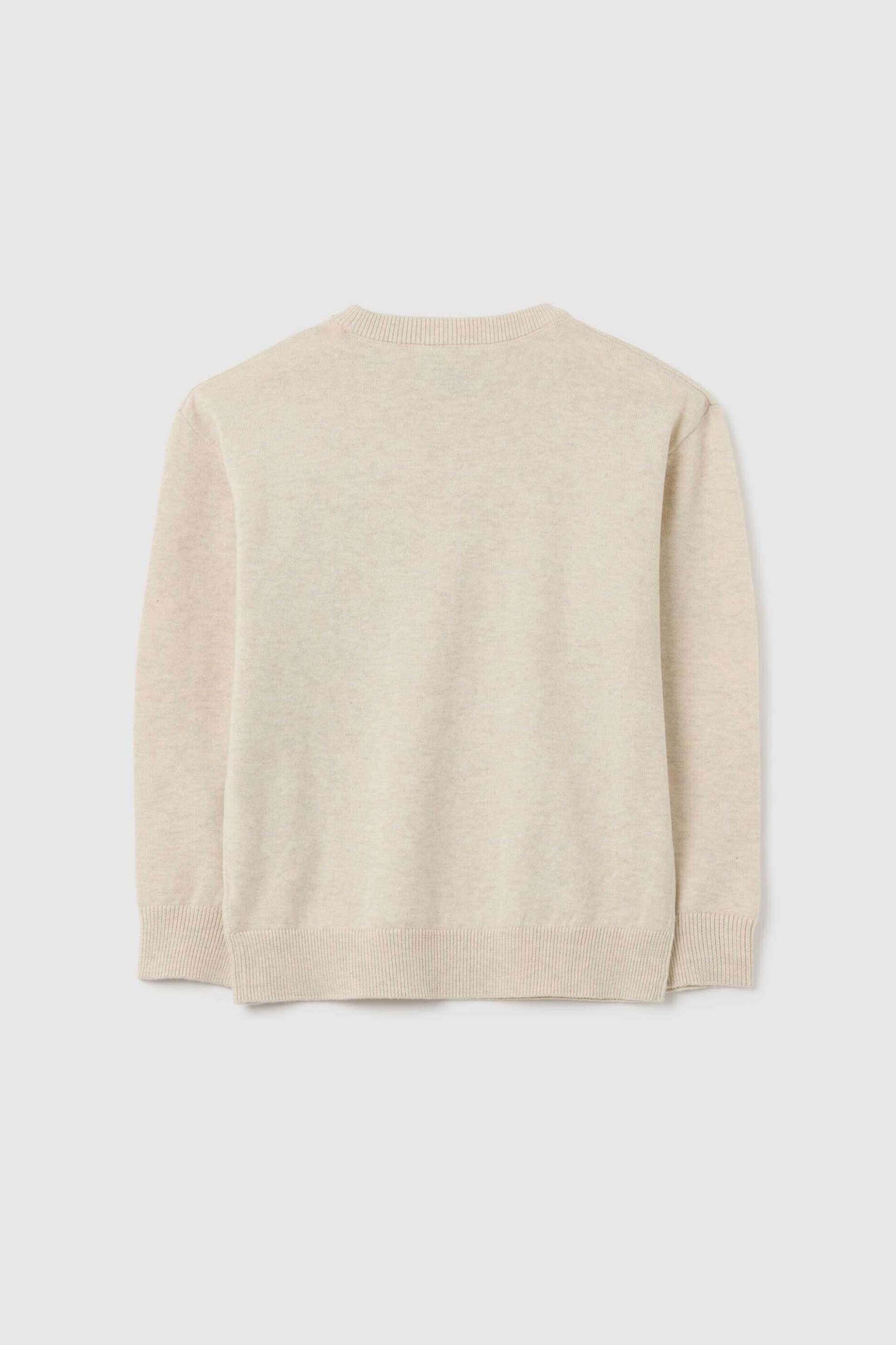 OVS παιδική πλεκτή μπλούζα μονόχρωμη Regular Fit - 002400079 Μπεζ φωτογραφία