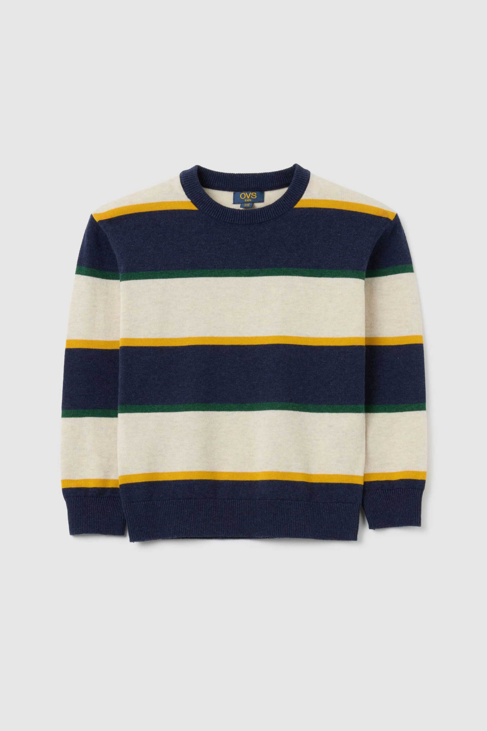 OVS KIDS OVS παιδική πλεκτή μπλούζα με ριγέ σχέδιο Regular Fit - 002400086 Μπλε Σκούρο