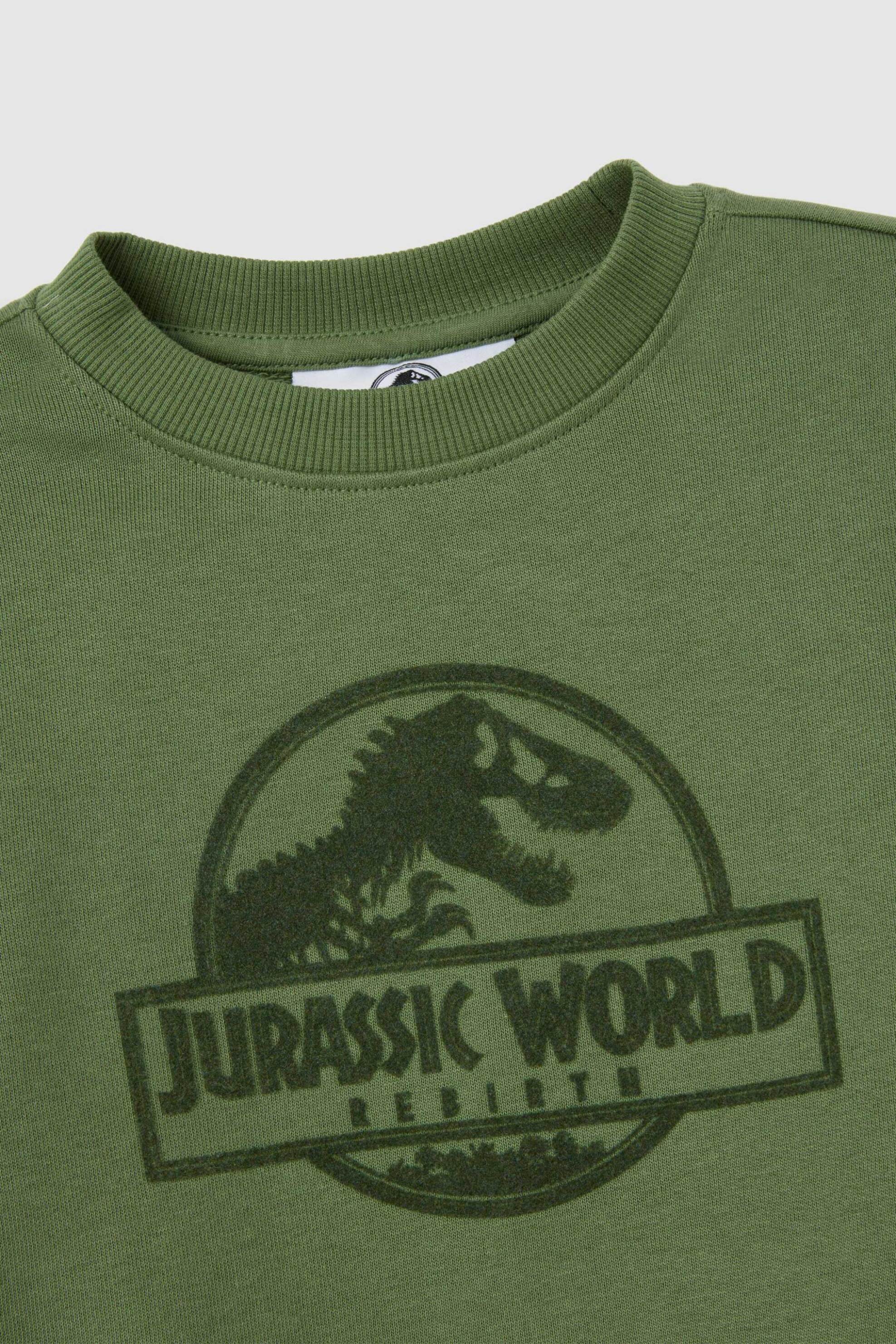 OVS παιδική μακρυμάνικη μπλούζα με Jurassic World κεντημένο print Regular Fit - 002401248 Πράσινο φωτογραφία