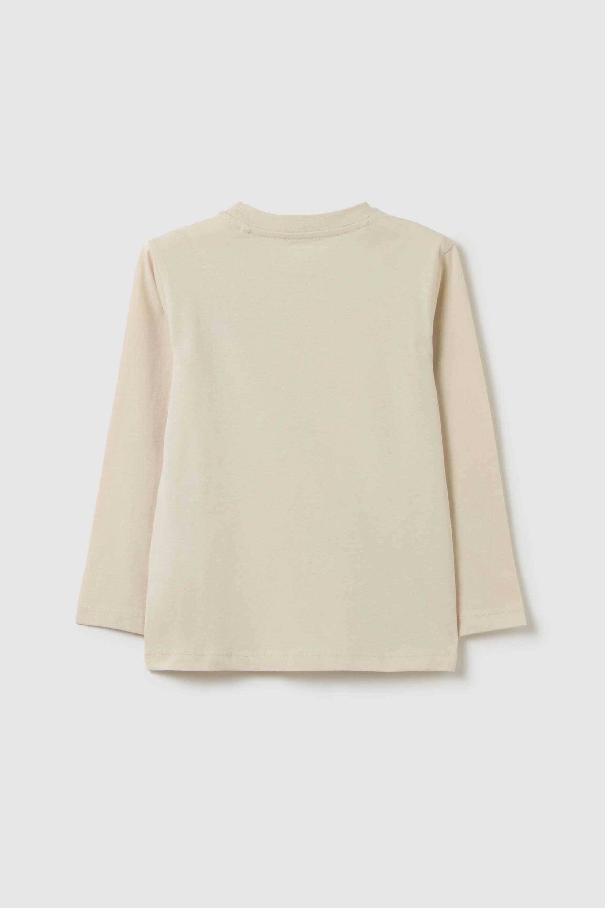 OVS παιδική μακρυμάνικη μπλούζα με print Regular Fit - 002446028 Εκρού φωτογραφία