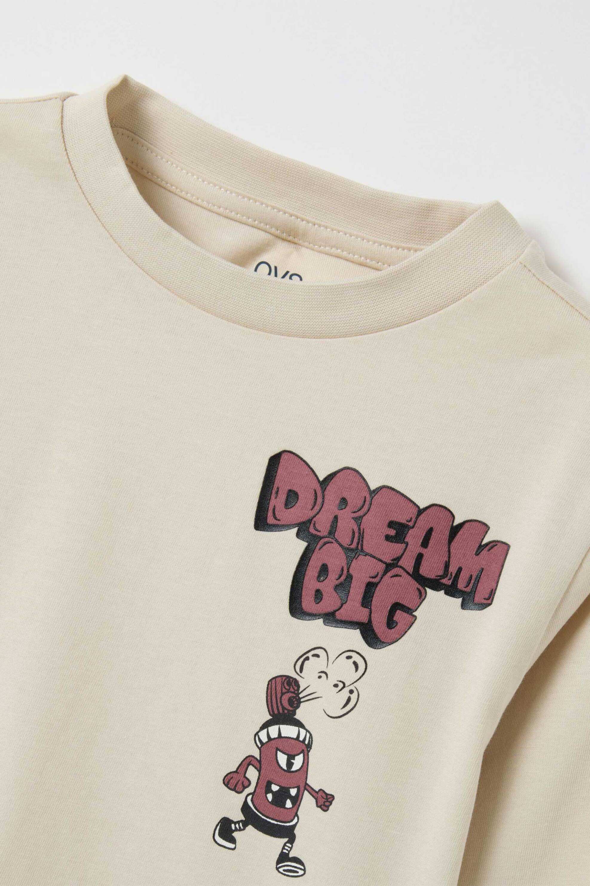 OVS παιδική μακρυμάνικη μπλούζα με print Regular Fit - 002446028 Εκρού φωτογραφία