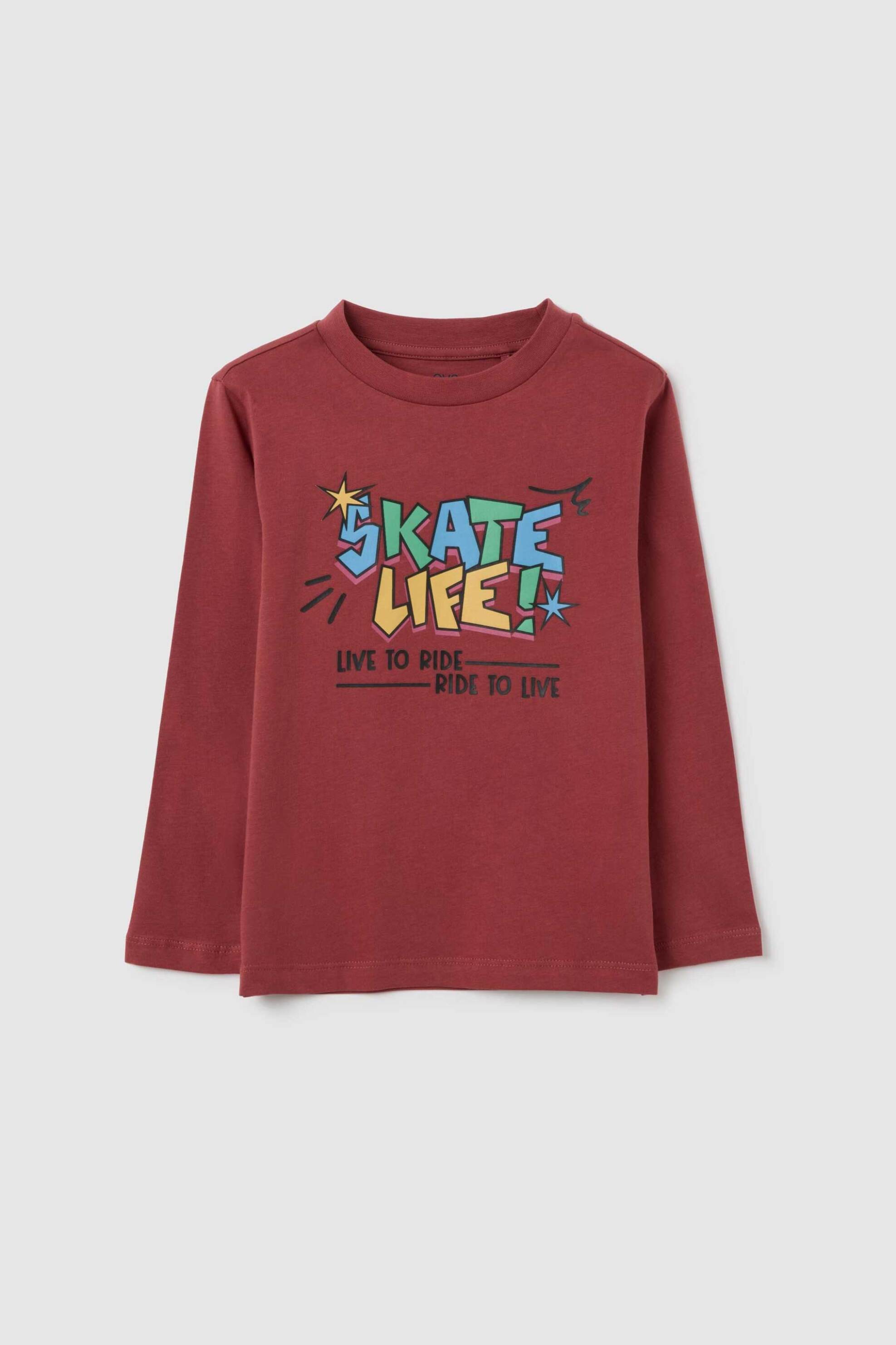 OVS KIDS OVS παιδική μακρυμάνικη μπλούζα με print Regular Fit - 002446049 Κόκκινο