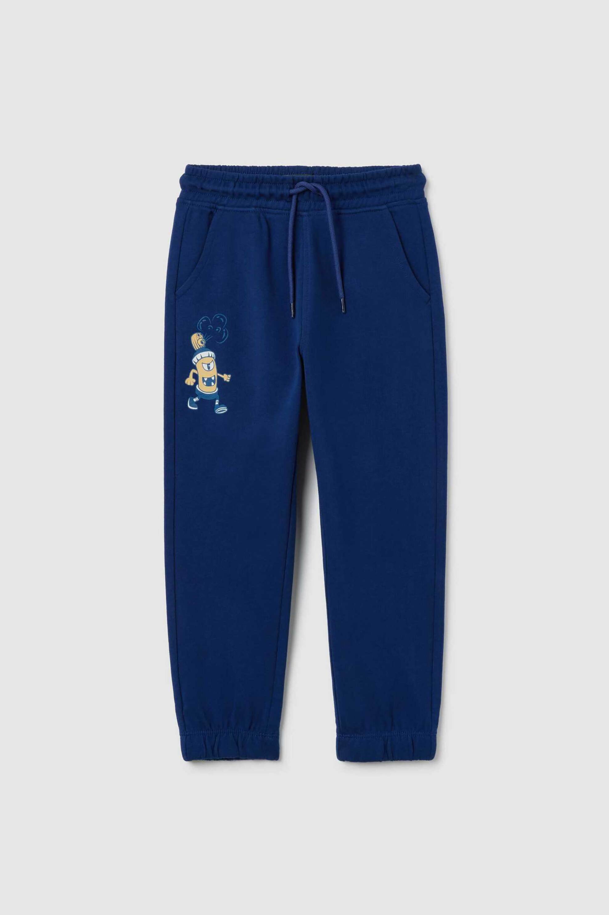 OVS KIDS OVS παιδικό παντελόνι φόρμας με print Regular Fit - 002446089 Μπλε