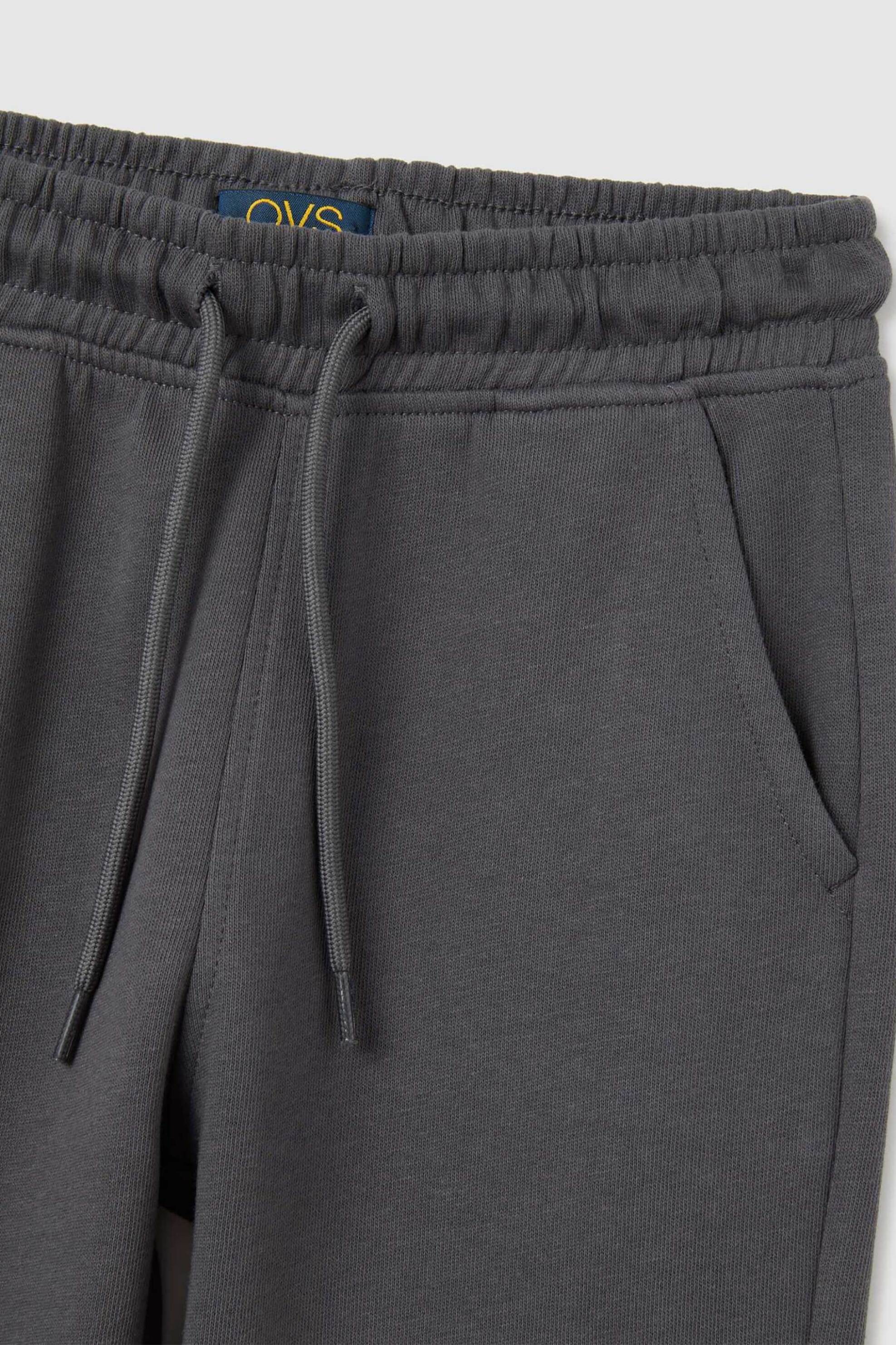 OVS παιδικό παντελόνι φόρμας με print Regular Fit - 002446103 Γκρι φωτογραφία