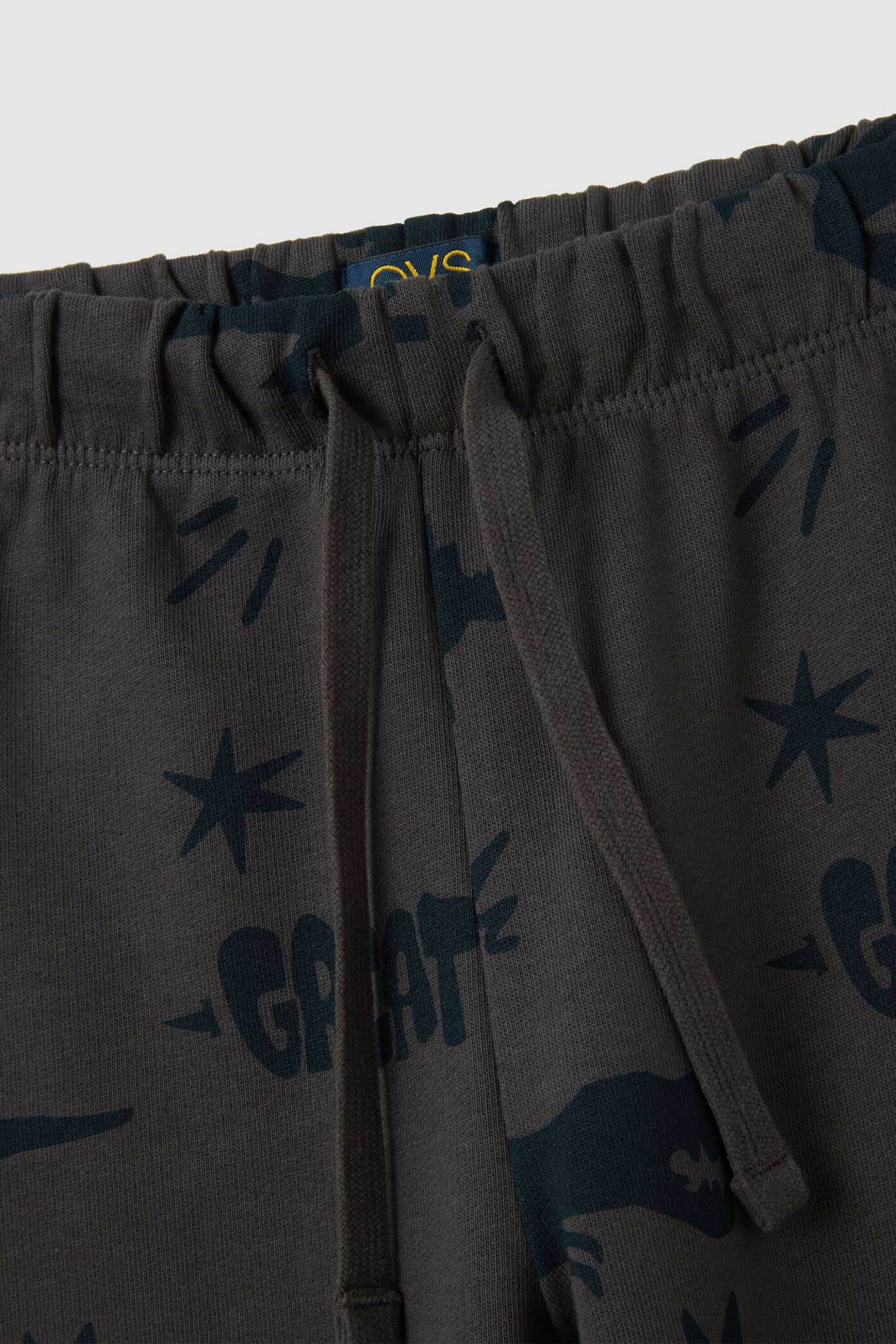 OVS παιδικό παντελόνι φόρμας με all-over print Regular Fit - 002446136 Γκρι φωτογραφία