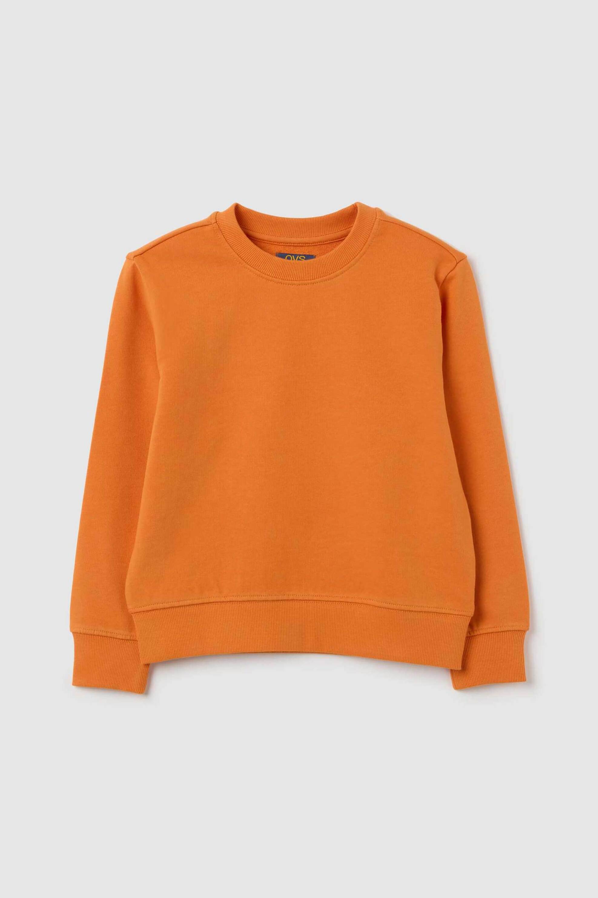 OVS KIDS OVS παιδική μπλούζα φούτερ μονόχρωμο Regular Fit - 002448509 Πορτοκαλί