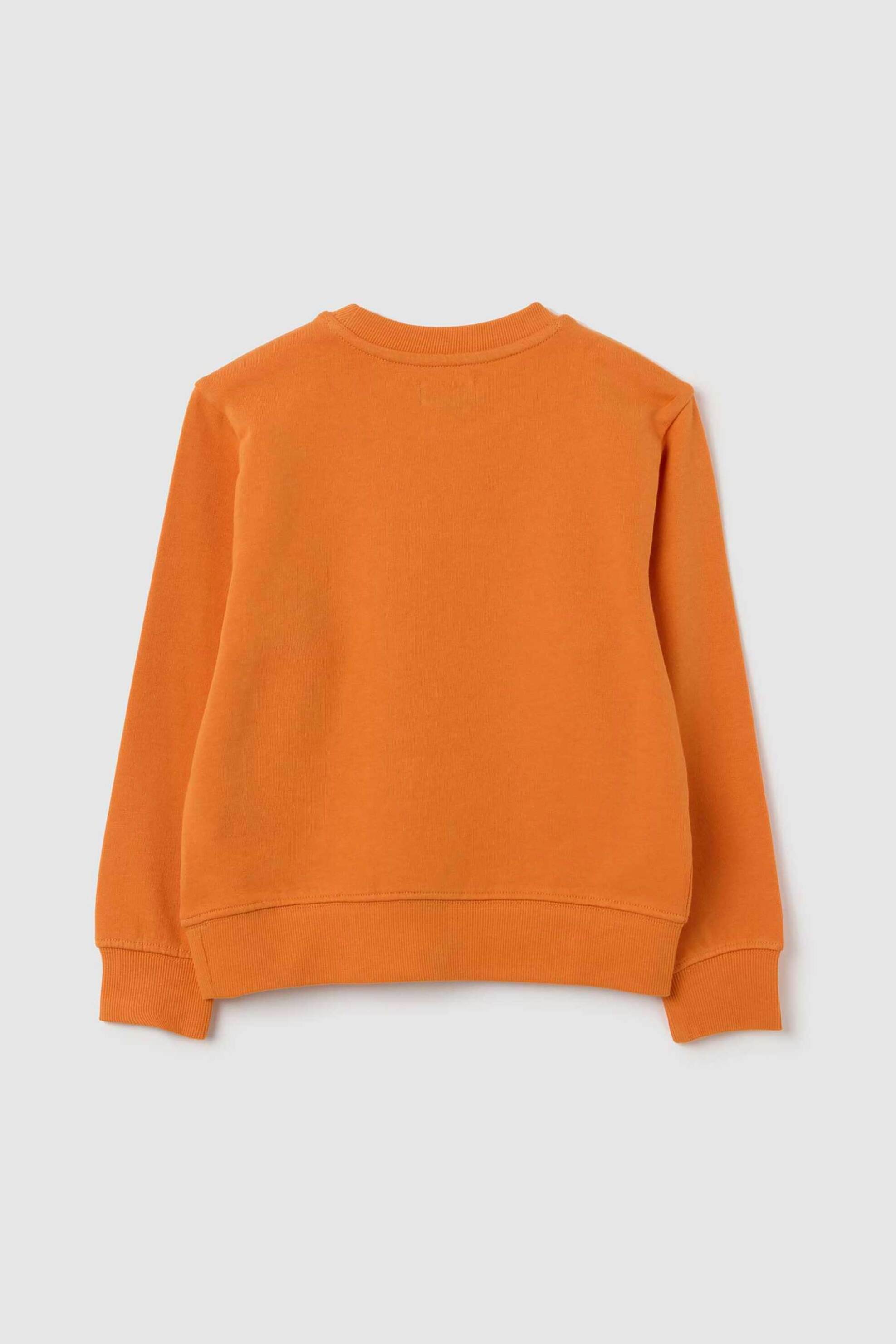 OVS παιδική μπλούζα φούτερ μονόχρωμο Regular Fit - 002448509 Πορτοκαλί φωτογραφία