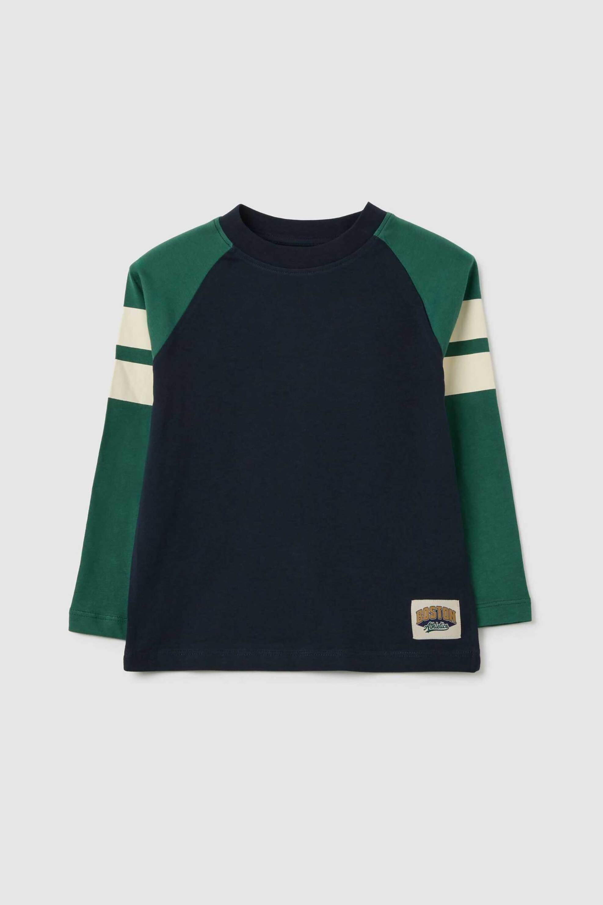 OVS παιδική μπλούζα με διχρωμία στα μανίκια - 002455251 Μπλε