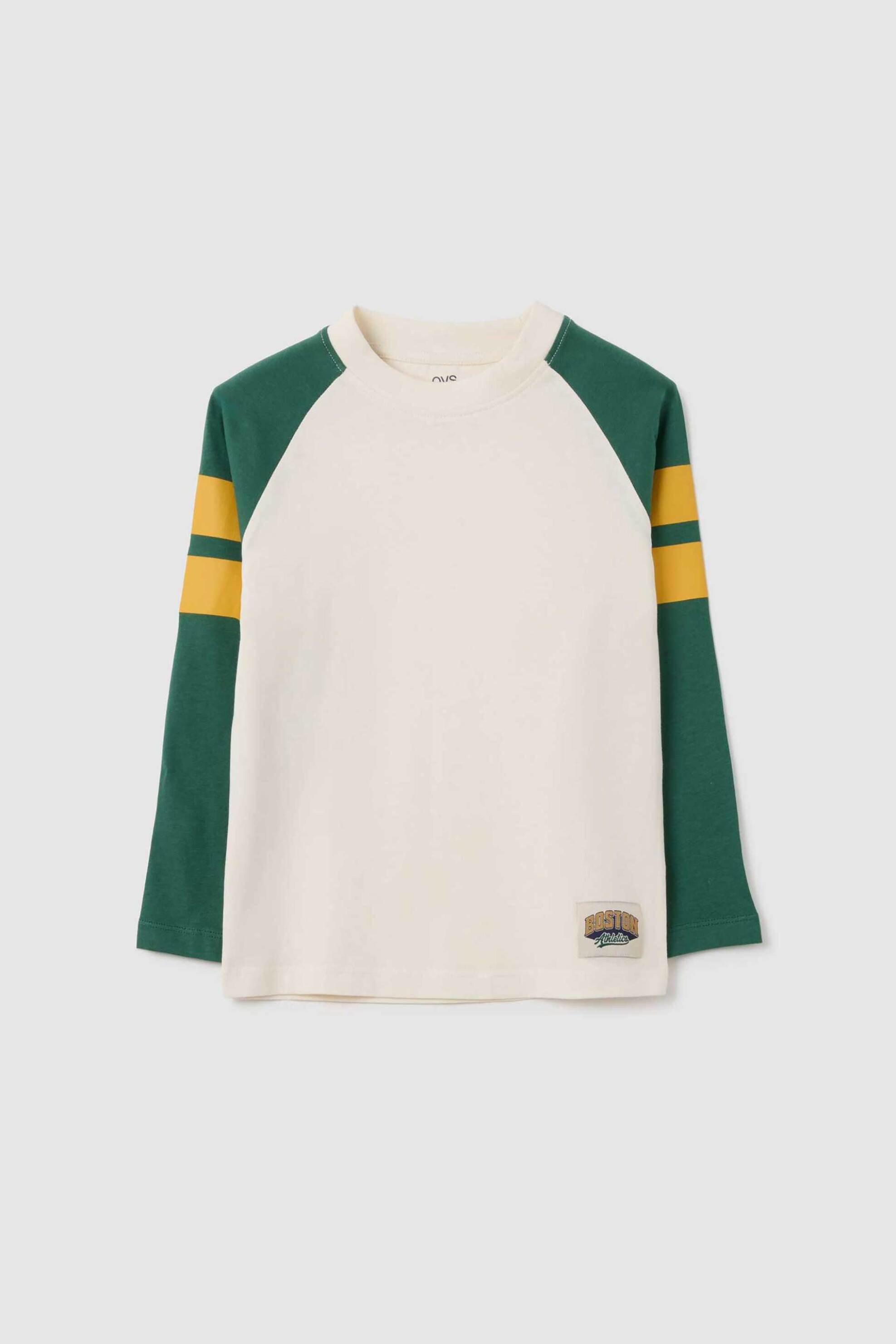 OVS KIDS OVS παιδική μπλούζα με διχρωμία στα μανίκια - 002455258 Λευκό