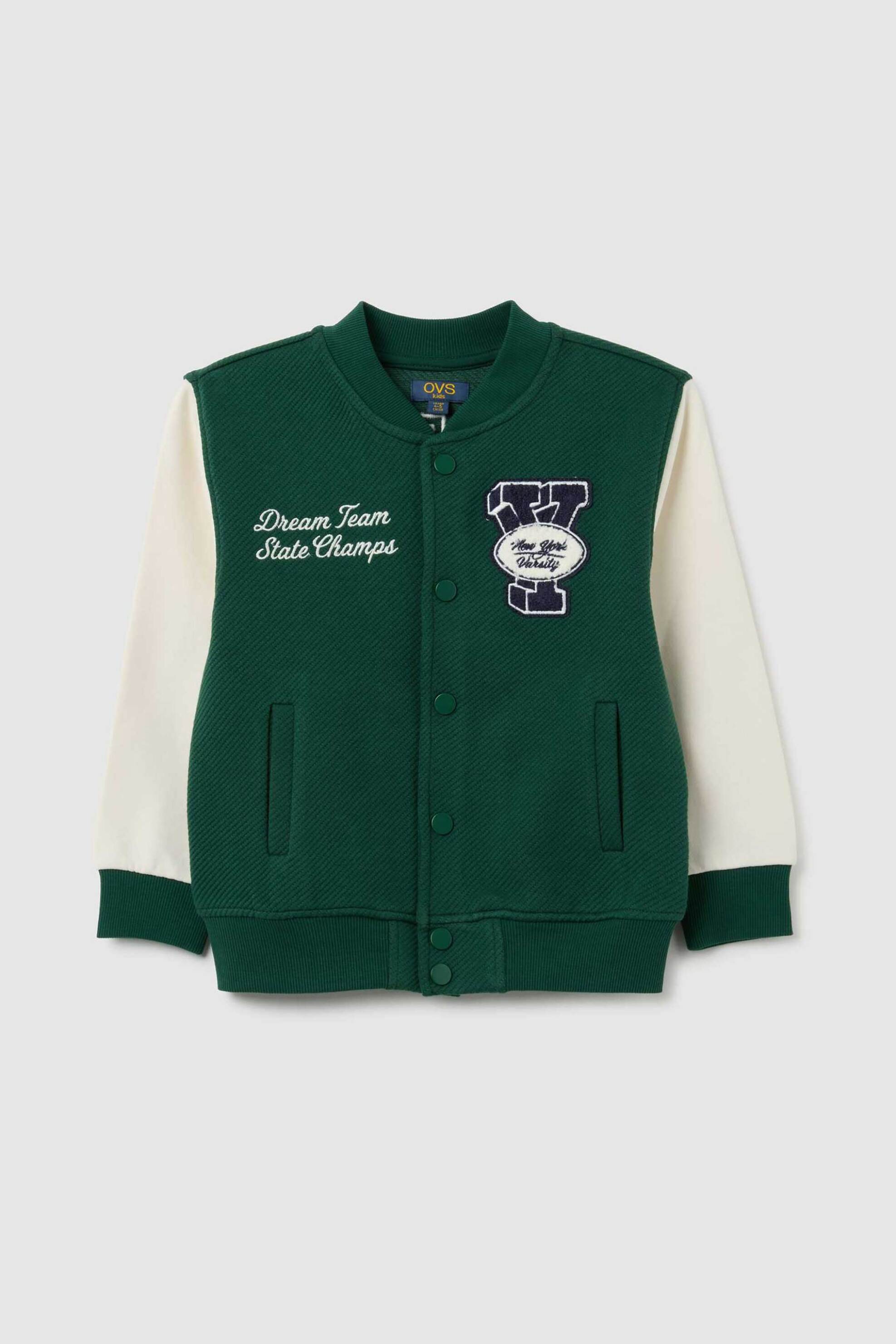 OVS KIDS OVS παιδική ζακέτα φούτερ με print Oversized Fit - 002448537 Πράσινο