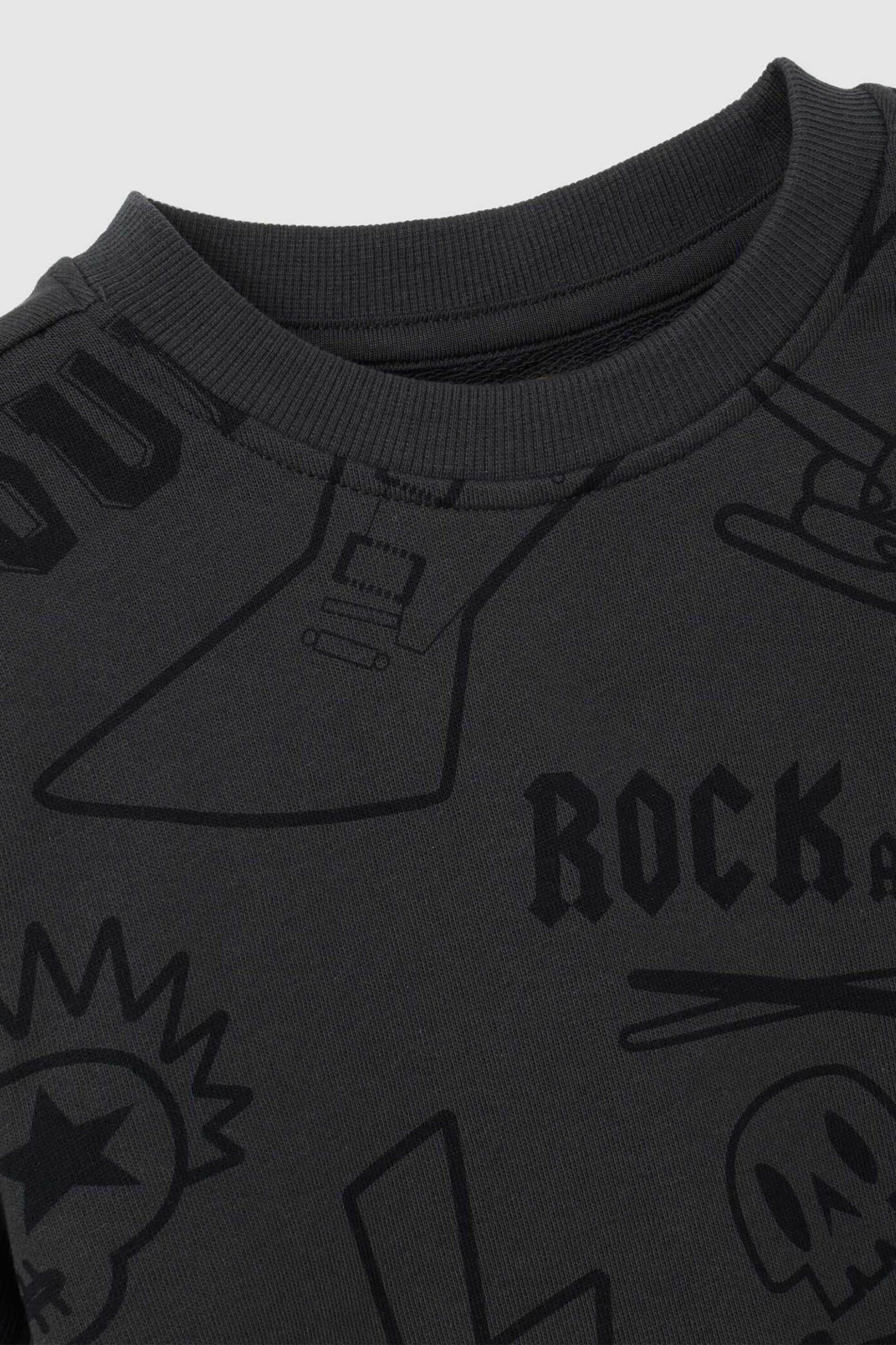 OVS παιδική μπλούζα φούτερ με all-over print Regular Fit - 002459388 Γκρι φωτογραφία