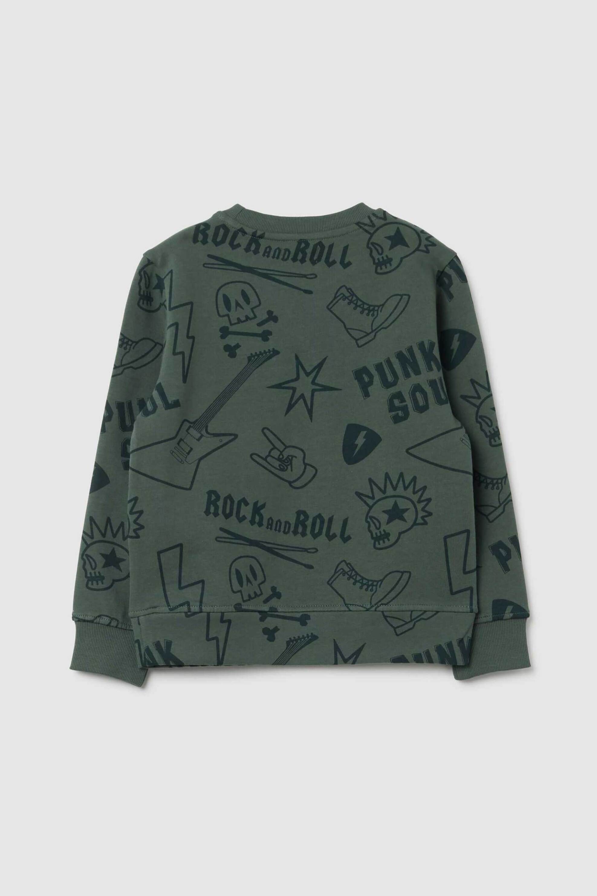 OVS παιδική μπλούζα φούτερ με all-over print Regular Fit - 002459402 Πράσινο φωτογραφία