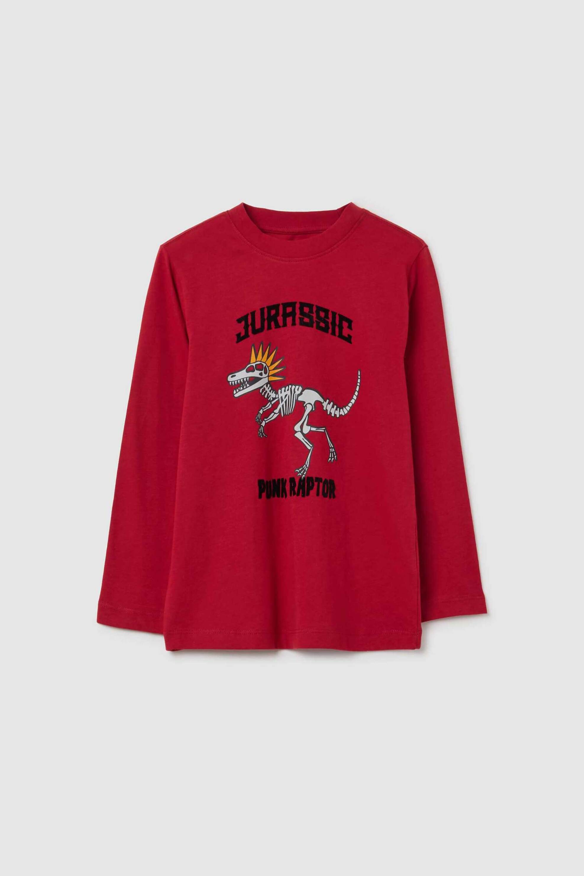 OVS KIDS OVS παιδική μπλούζα με σχέδιο δεινόσαυρο - 002459458 Κόκκινο