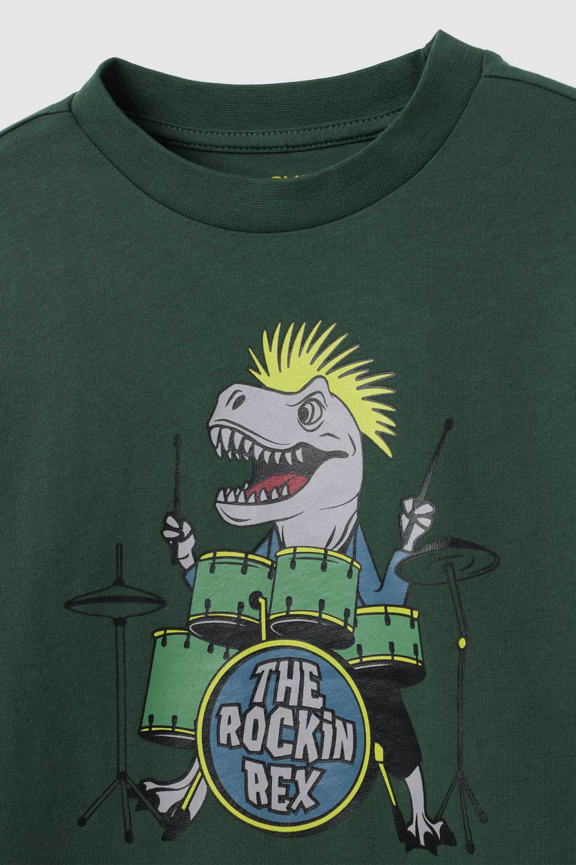 OVS παιδική μπλούζα με σχέδιο δεινόσαυρο - 002459479 Πράσινο φωτογραφία