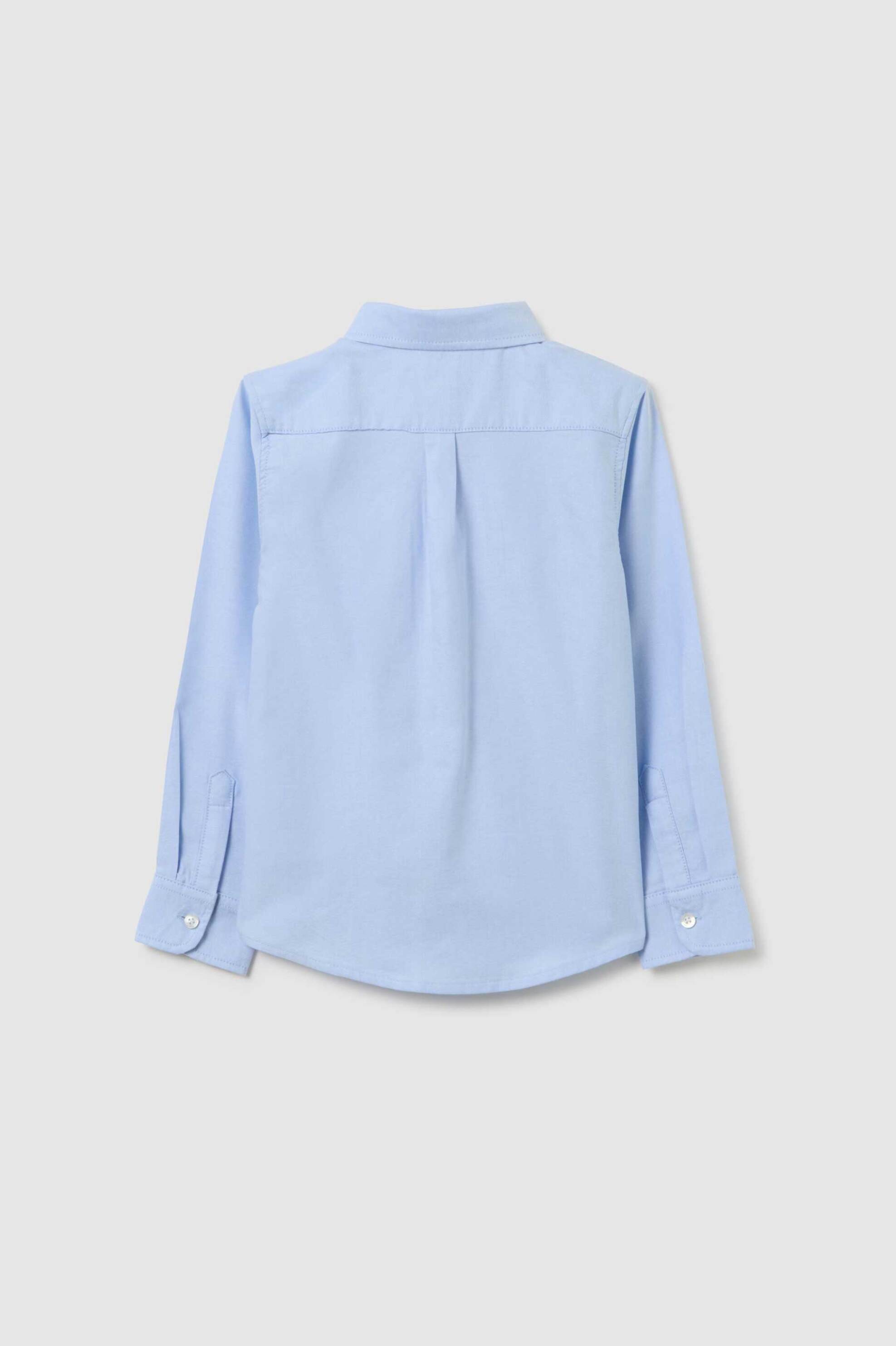 OVS παιδικό πουκάμισο μονόχρωμο με τσέπες Regular Fit - 002397375 Μπλε φωτογραφία